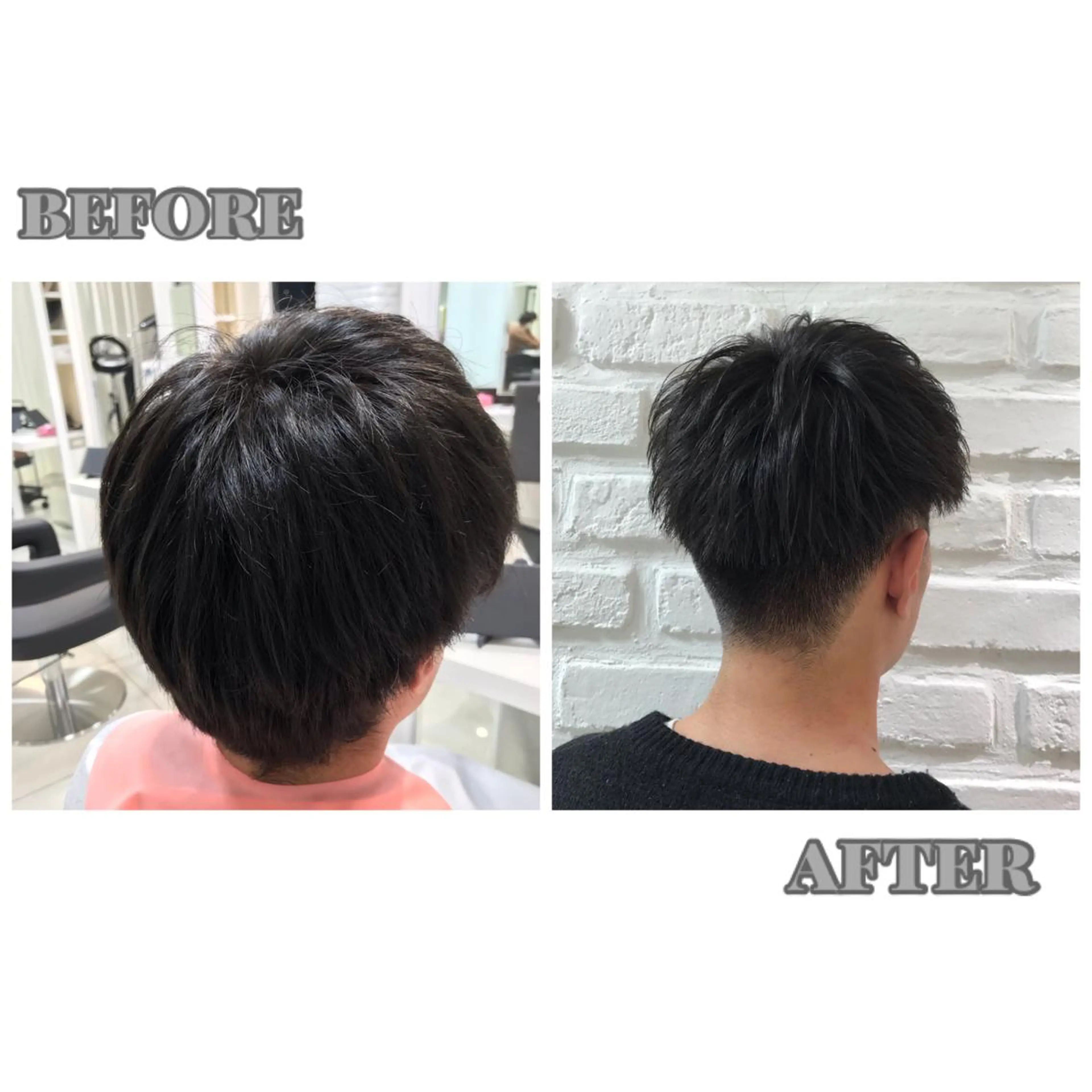ショート メンズ 刈り上げ カット 暖色カラー💜 中山由梨のヘアスタイル