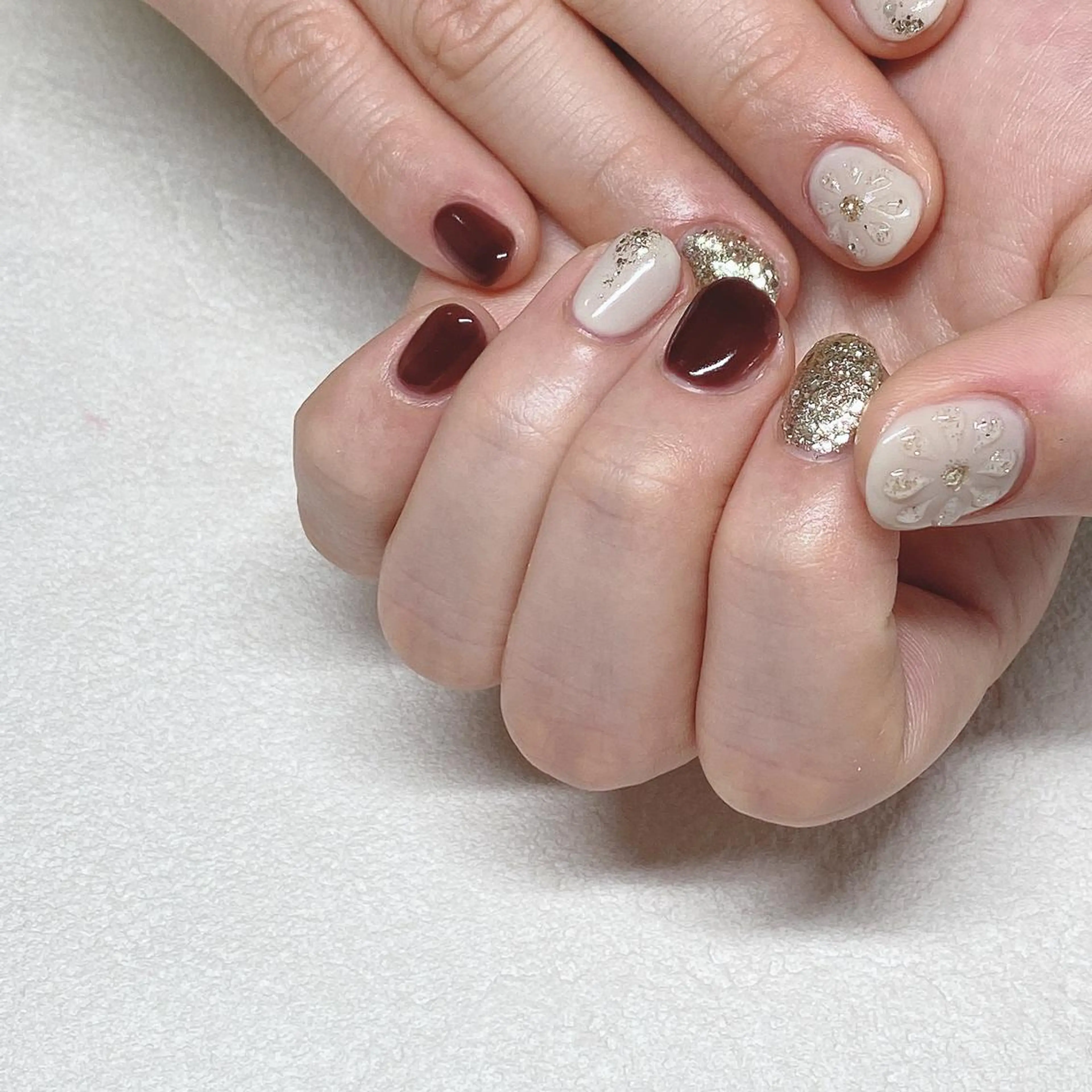 ネイル フラワーネイル ぷっくりネイル ハンドネイル Sympa:) YURIKAのネイルデザイン