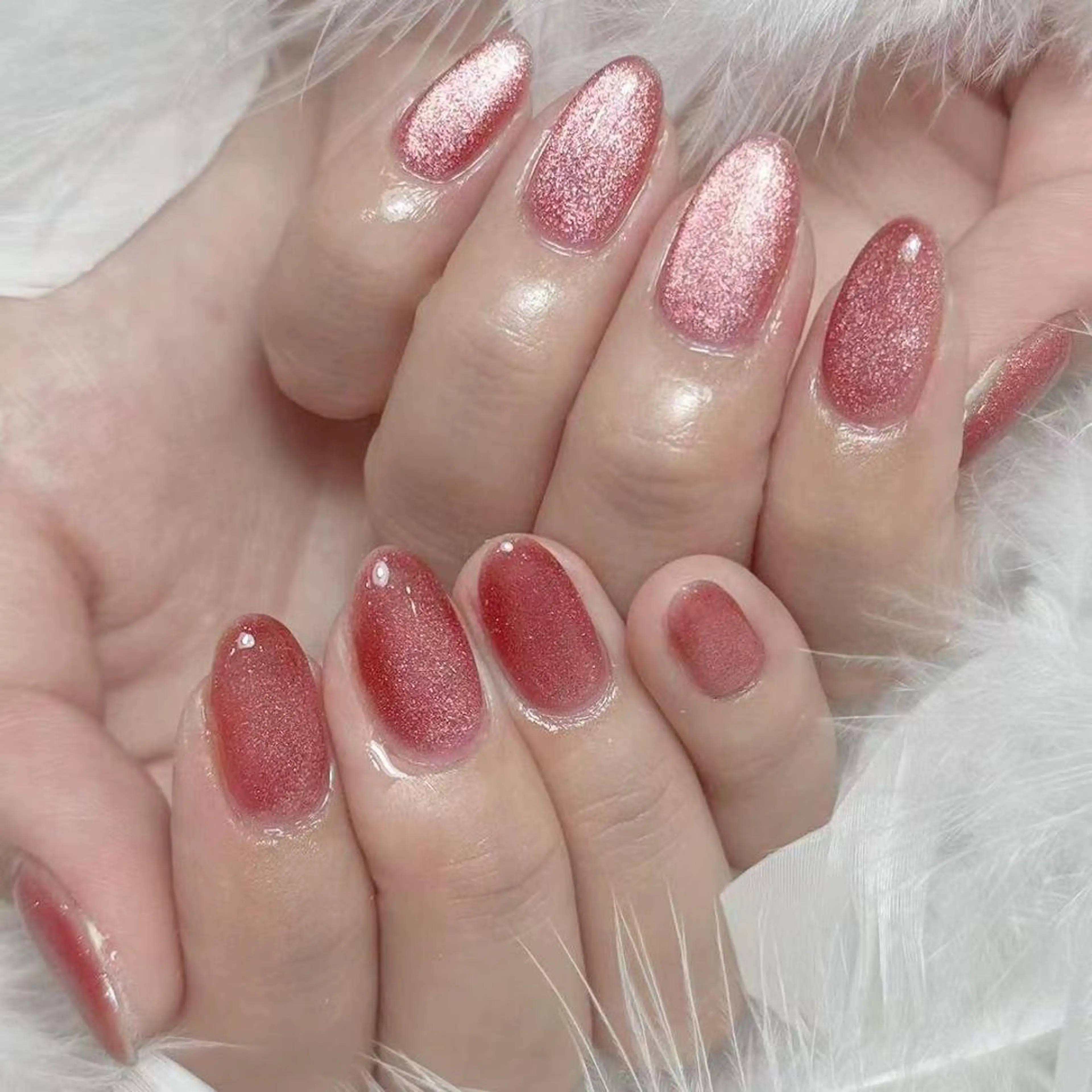 ネイル アートネイル オーロラネイル ガーリー キラキラネイル 韓国ネイル ハンドネイル Diamond NAIL✨のネイルデザイン