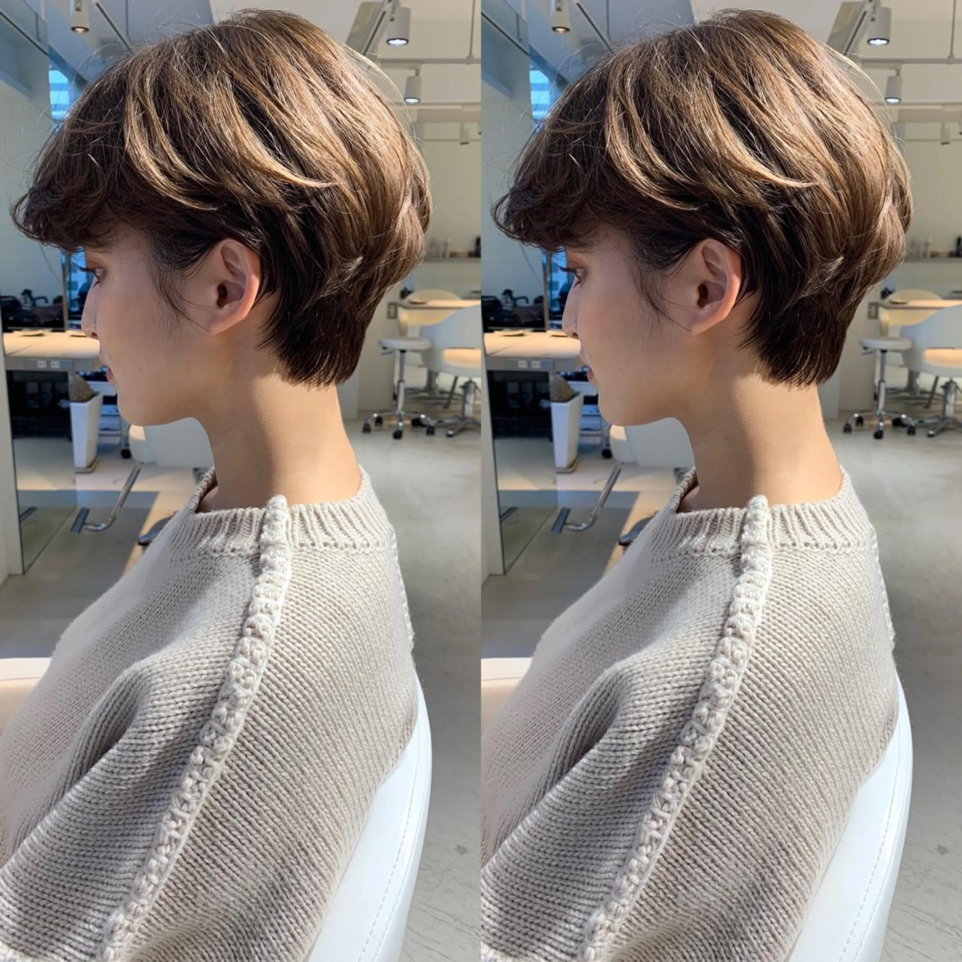 ショート カラー カット ヘアカラー LucksiMie 銀座店所属・【韓国　レイヤー 髪質改善✨】かずのヘアスタイル