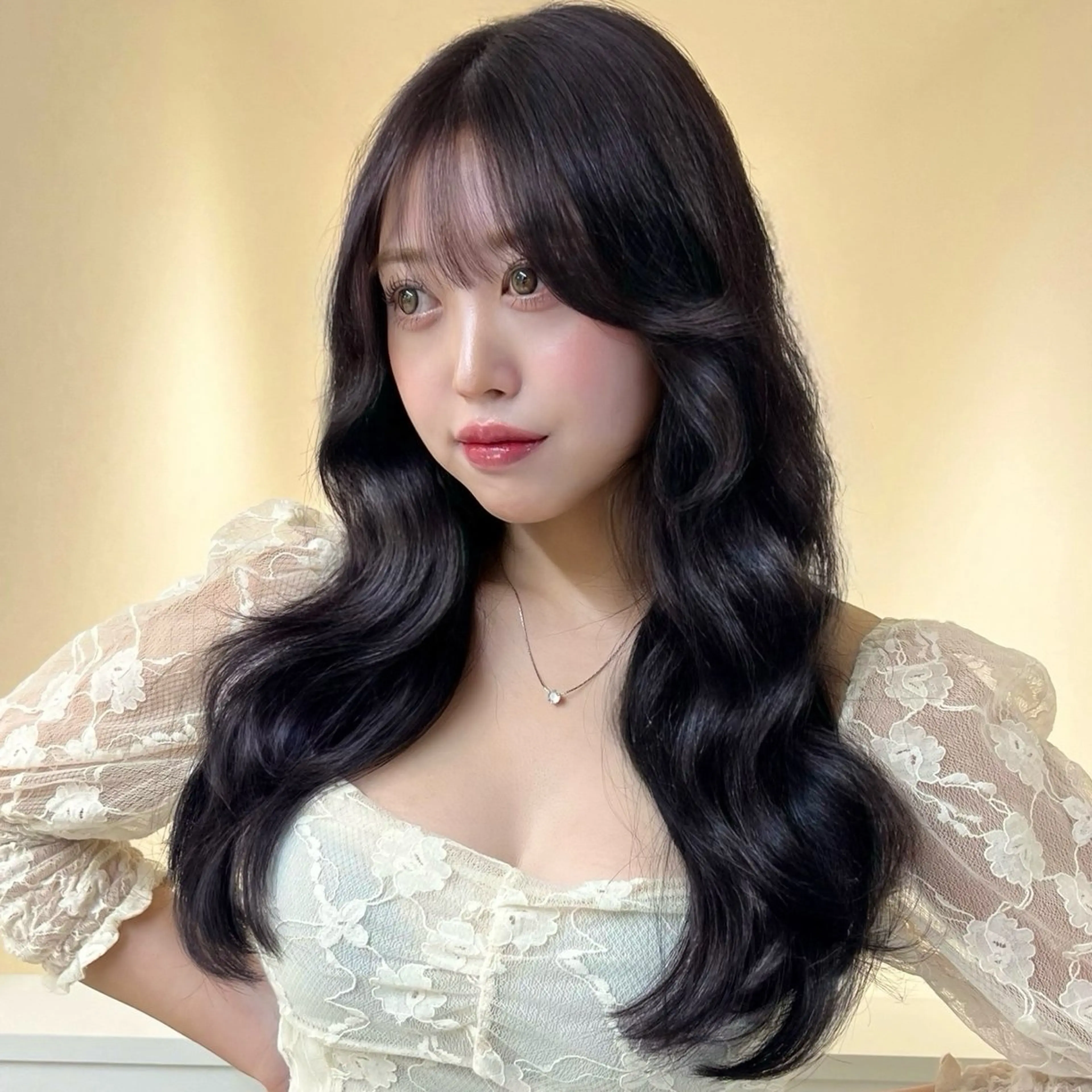 ロング レイヤーカット 似合わせカット カット ヘアカラー トリートメント AI TOKYO　S所属・mizuki 【韓国レイヤー】のヘアスタイル