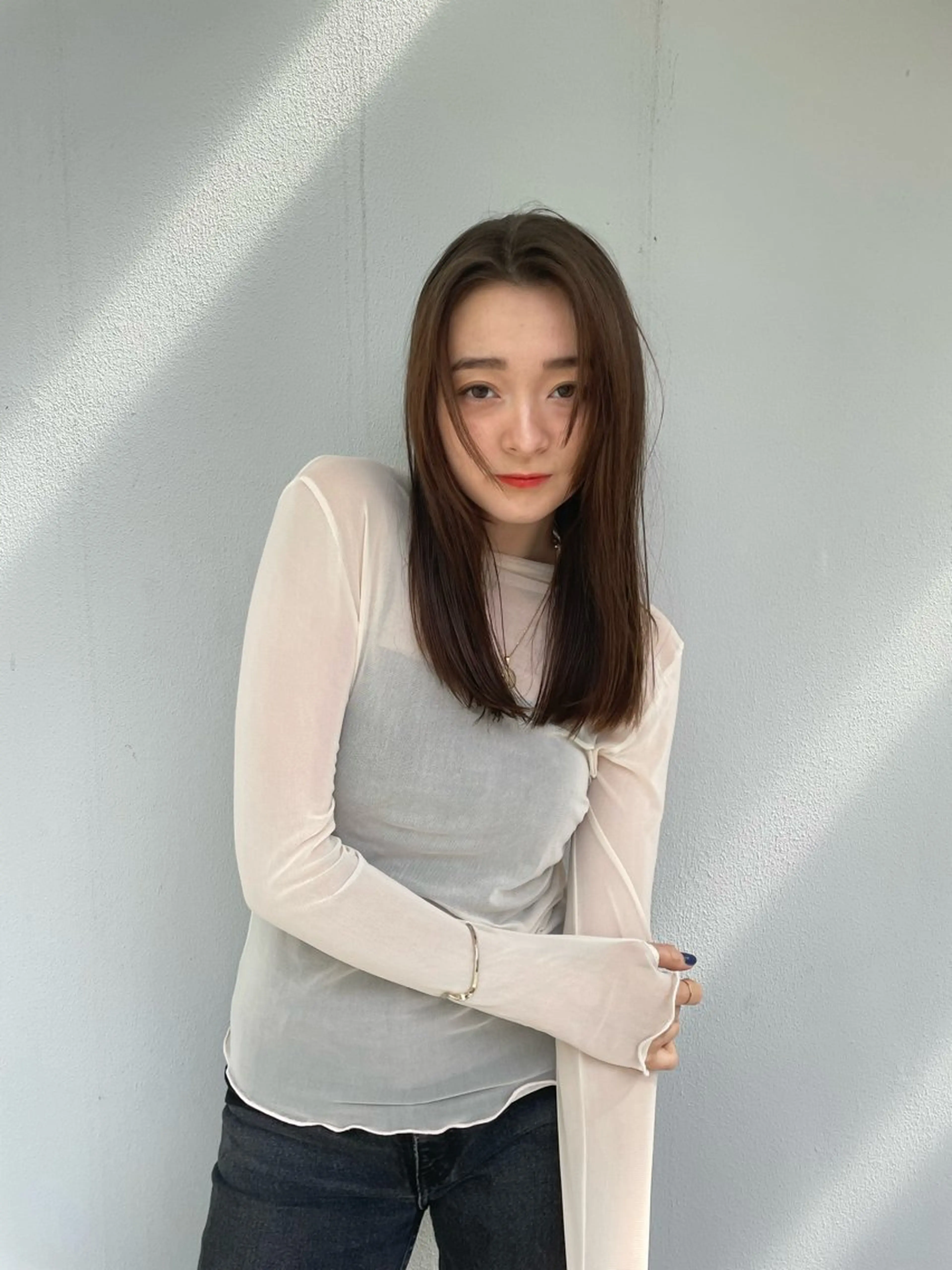 ロング カラー ブラウンカラー トリートメント レイヤーカット🎀 kanaのヘアスタイル