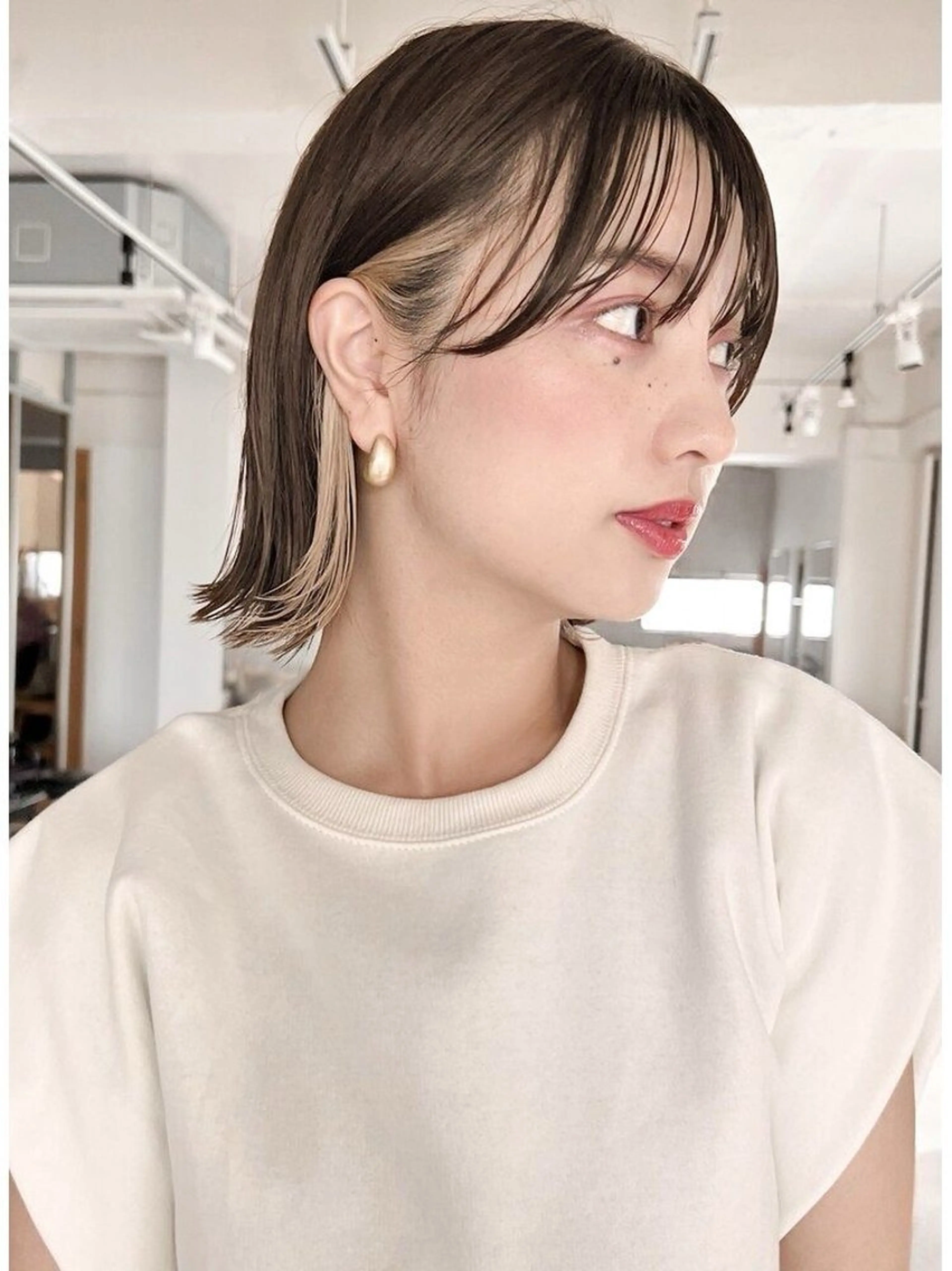 ミディアム カラー カット ヘアカラー トリートメント ROCCAhair 瞭汰のヘアスタイル