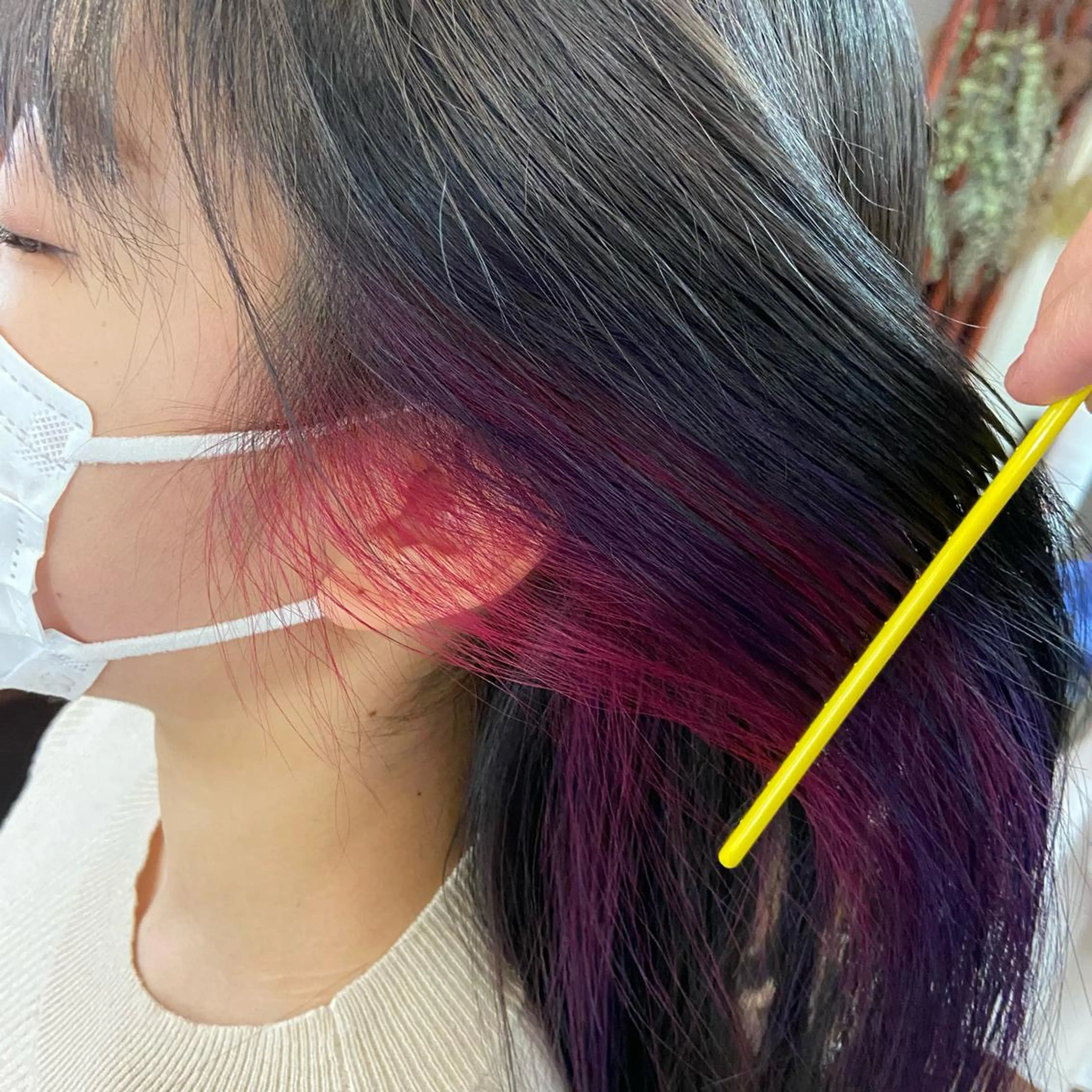 ロング カラー ピンクカラー バイオレットカラー Glanzhair 🫧‪菊池柊真🫧のヘアスタイル