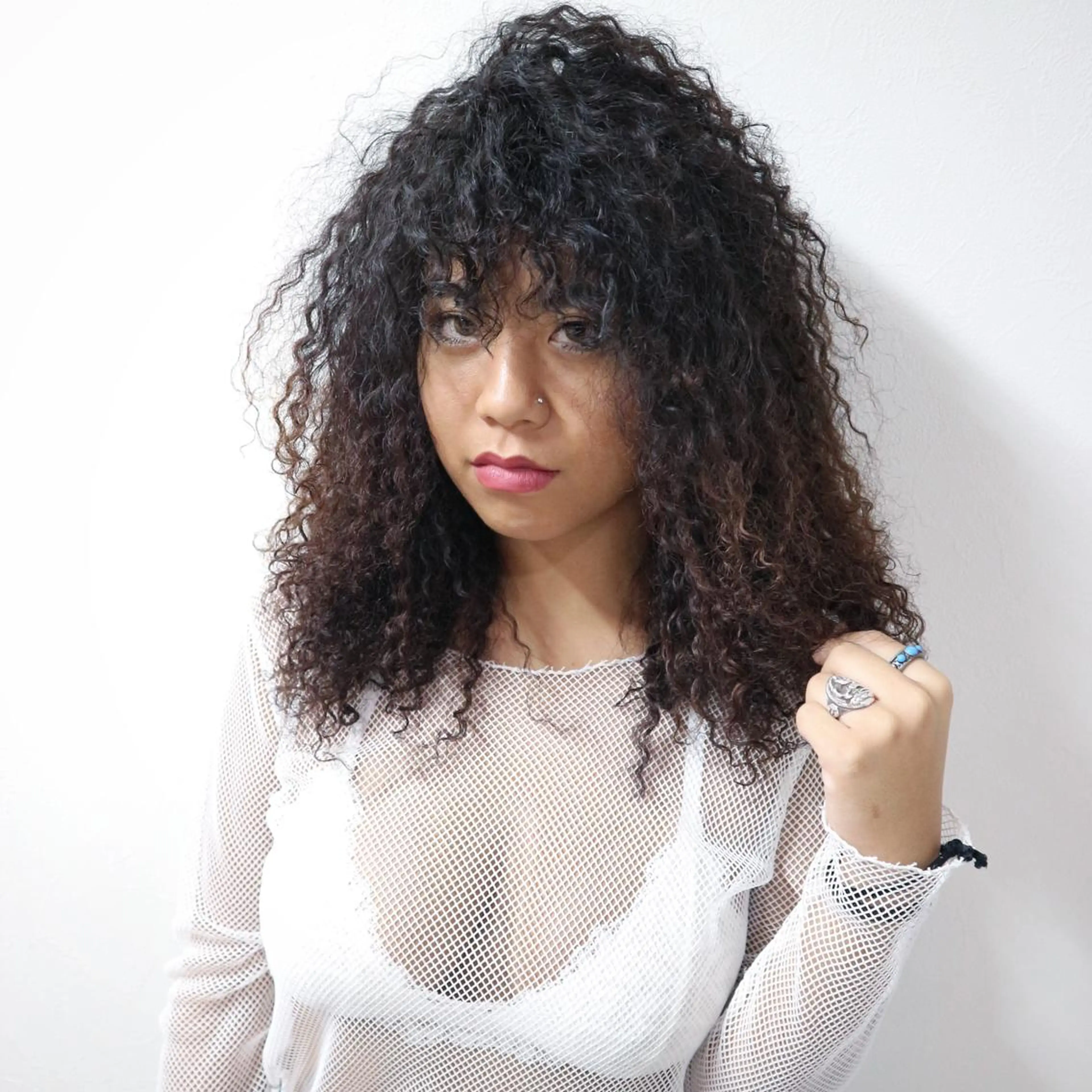 ロング パーマ ロング スパイラルパーマ 東風上 亮介のヘアスタイル