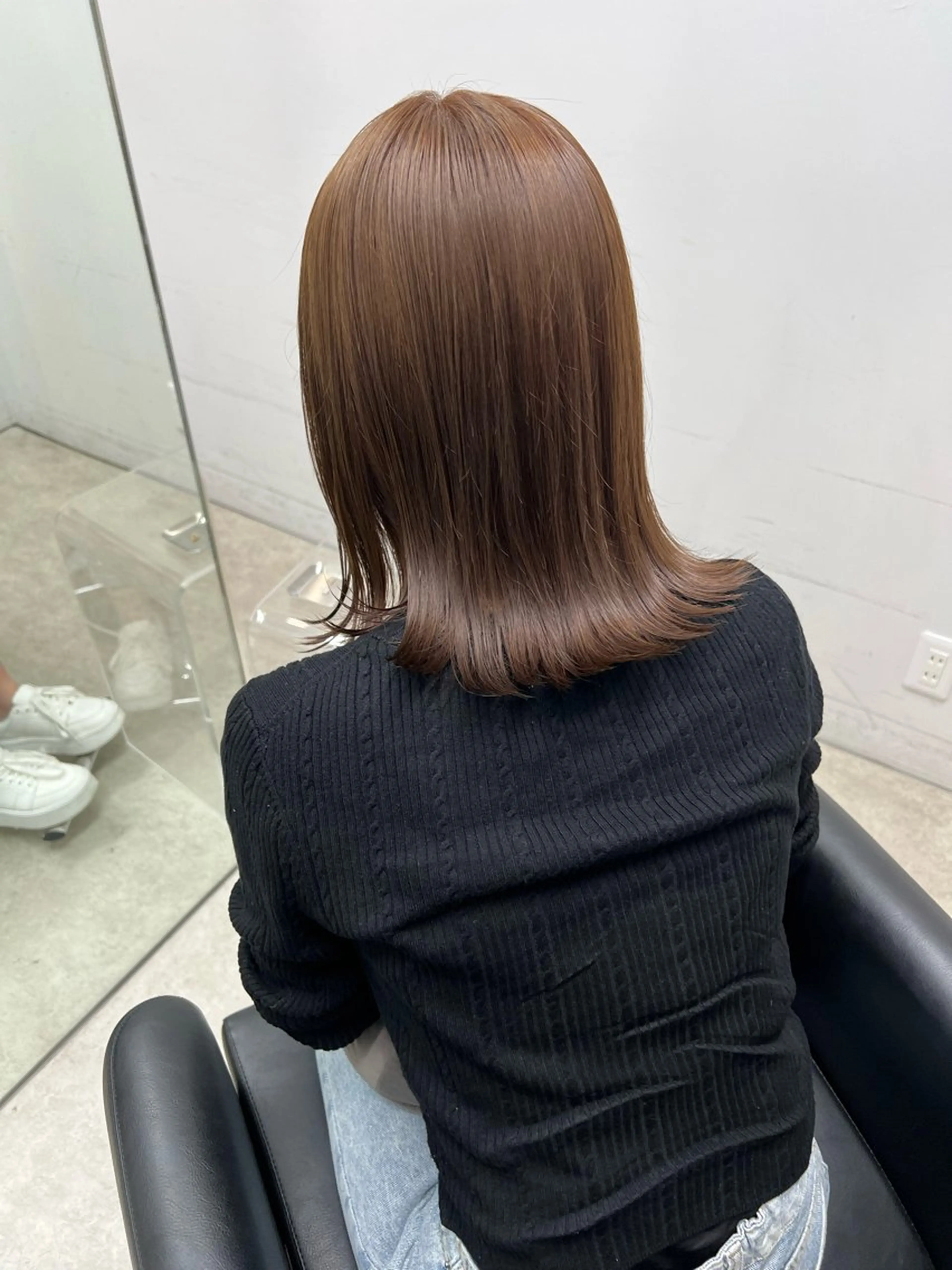 ミディアム カラー ブリーチ ブリーチなしカラー ヘアカラー sunc所属・こはる/韓国🇰🇷 /レイヤー/カラー♡のヘアスタイル