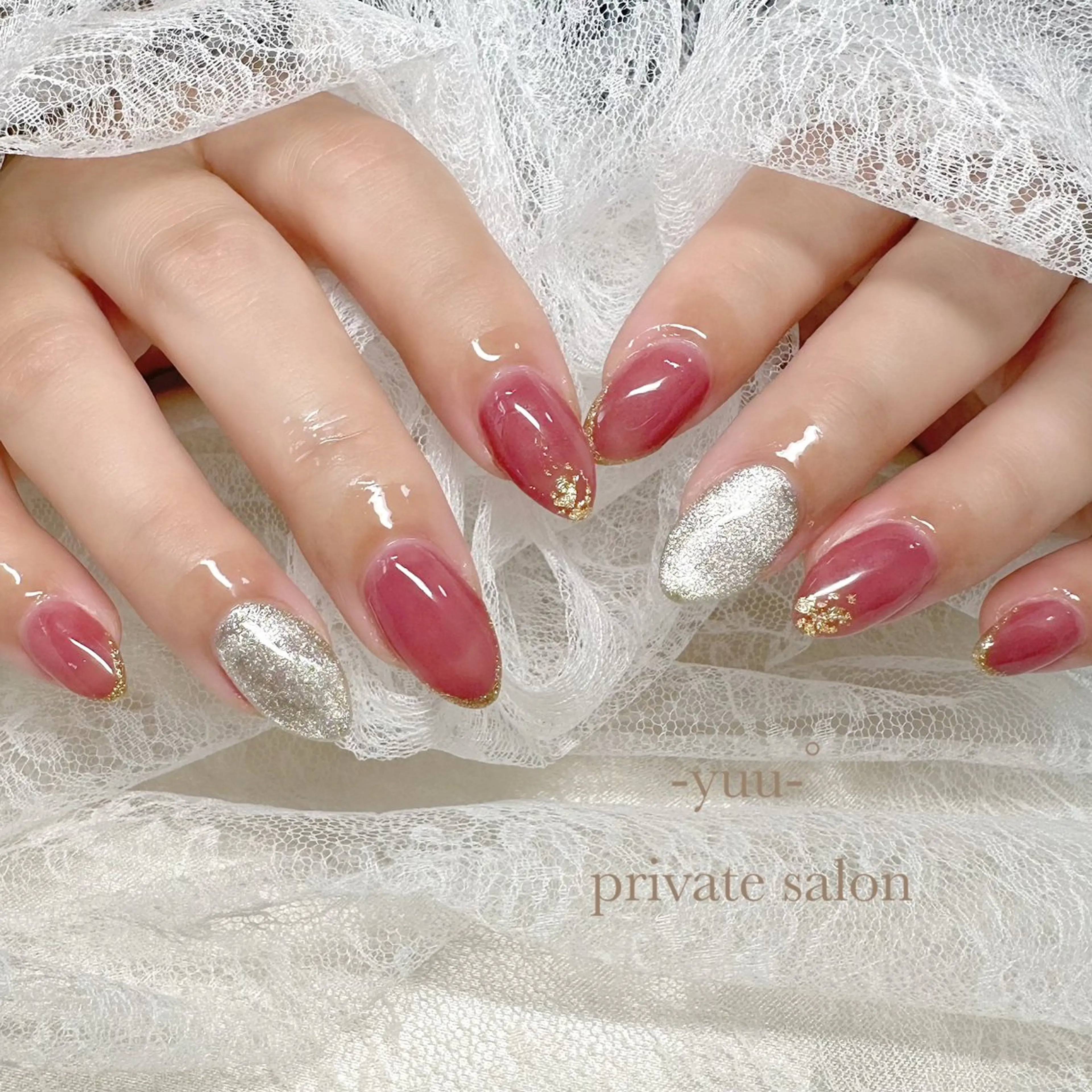 ネイル ラメ(グリッター) -yuu-所属・Lino ﾟのネイルデザイン