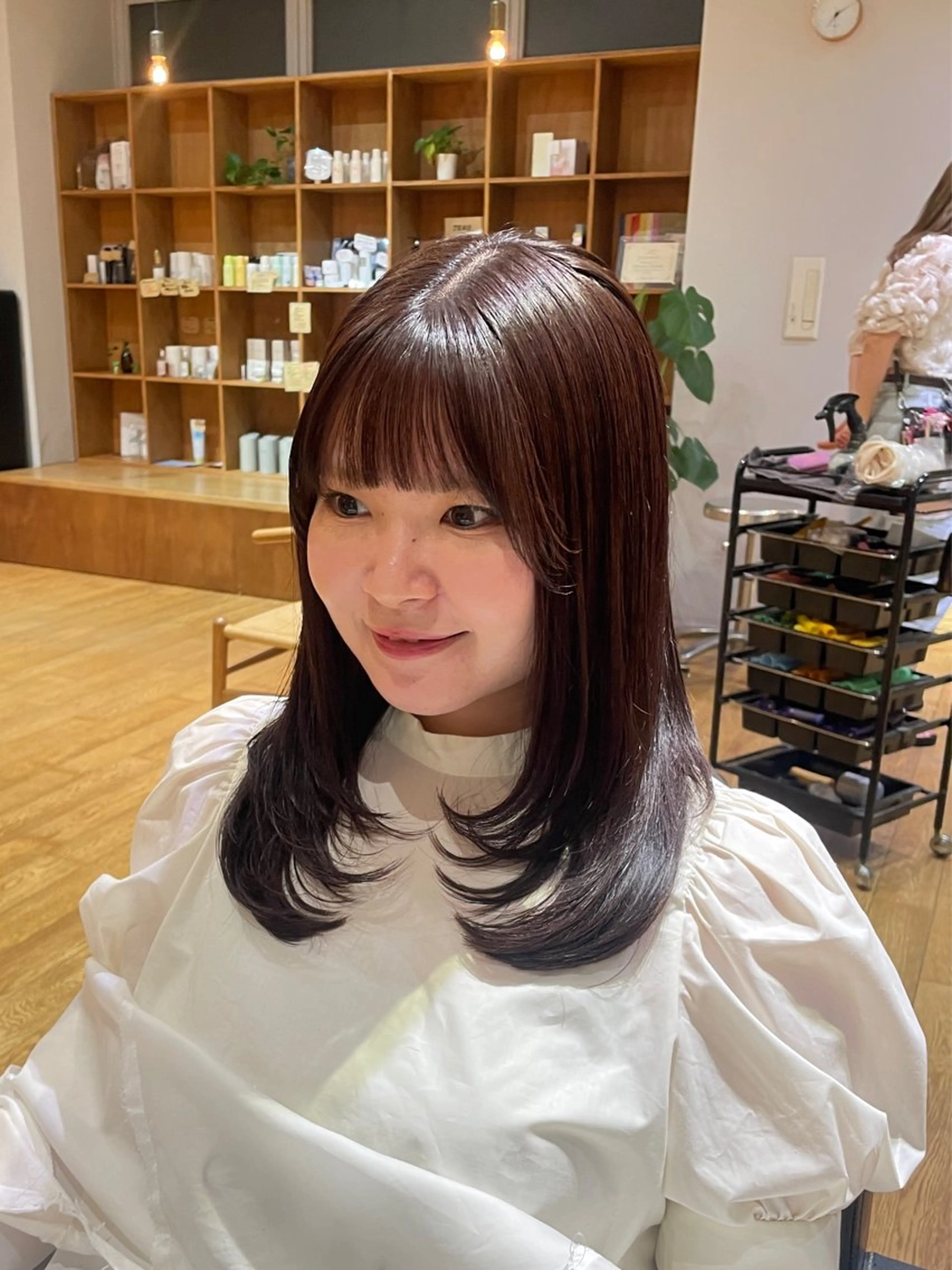 ロング カラー レイヤーカット カット ヘアカラー トリートメント 縮毛矯正/暖色 カラー/ひかるのヘアスタイル