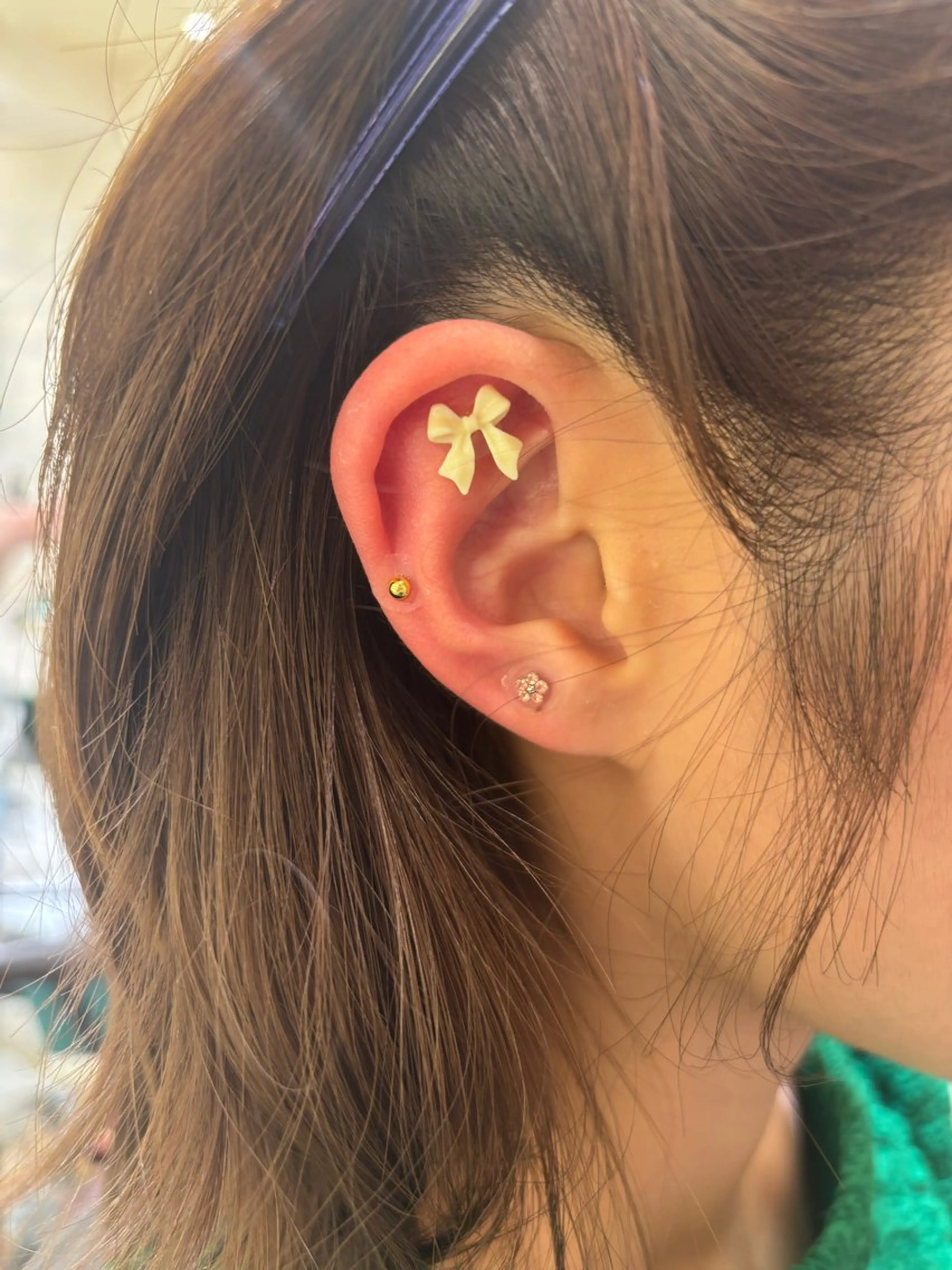 耳ツボジュエリー💎お試しコース（100円のパーツ2粒付き）の写真