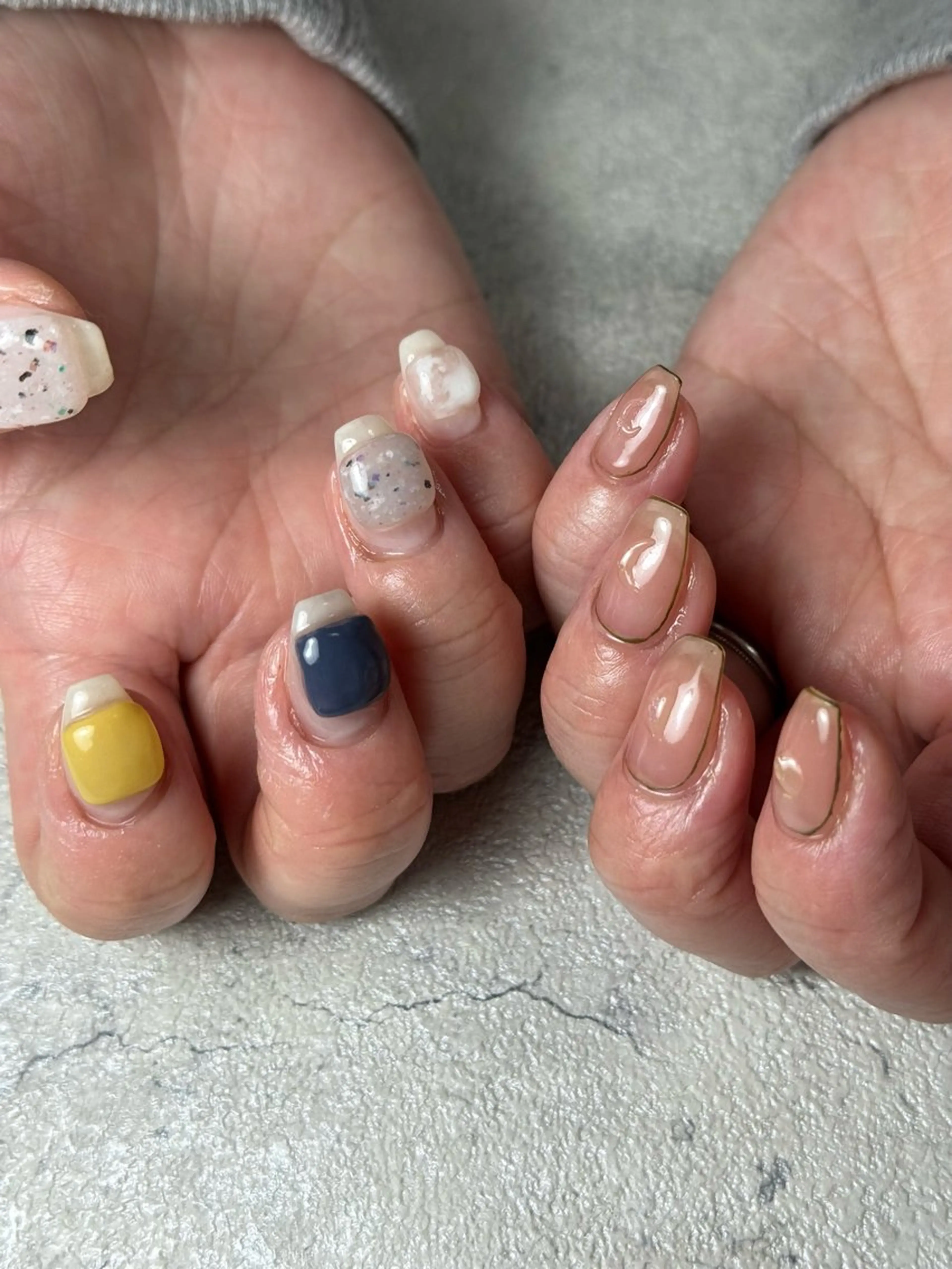 ネイル ジェルネイル 持ち込み パラジェル 夏ネイル ハンドネイル flowers nailのネイルデザイン