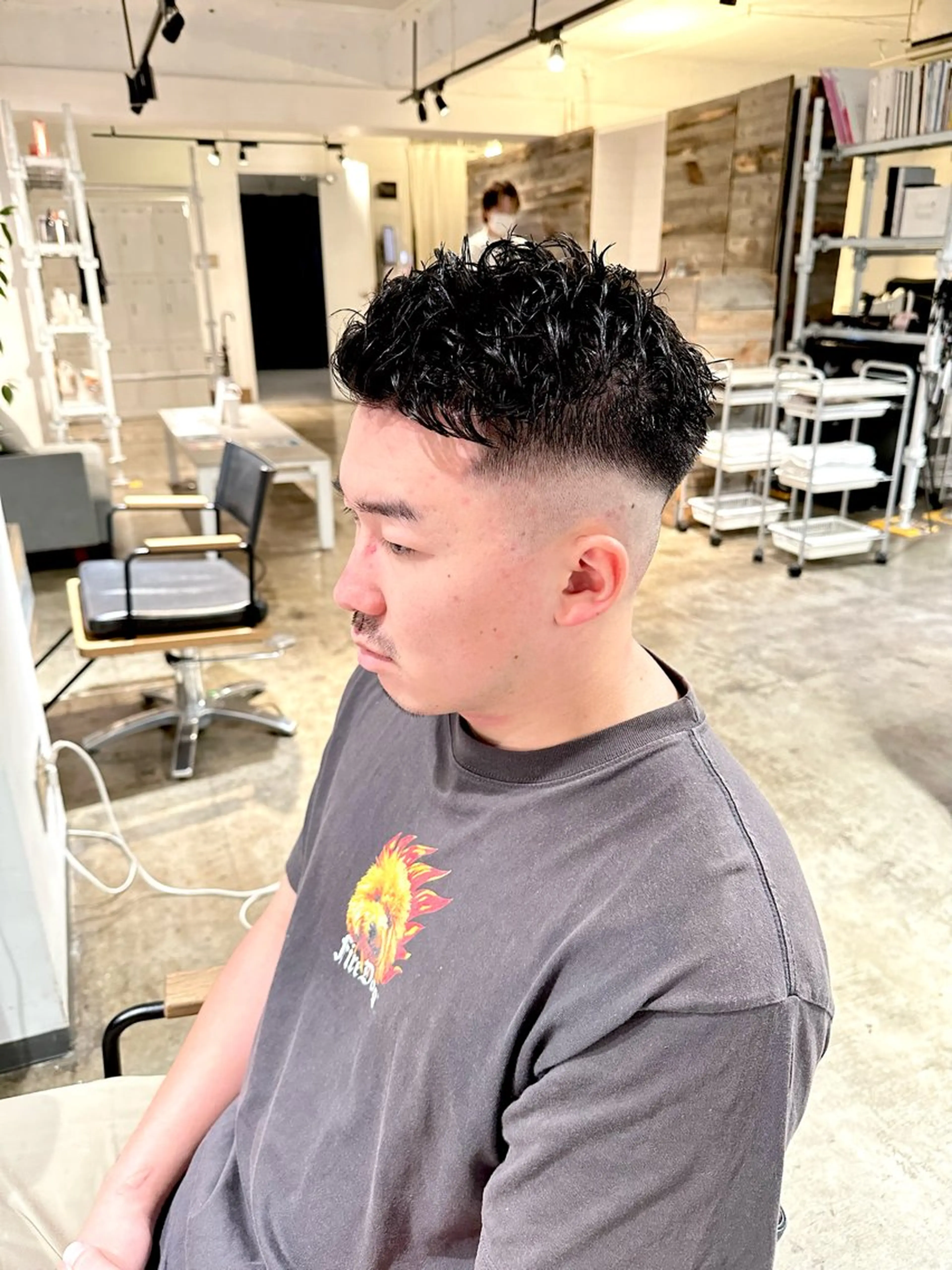 メンズ フェードカット メンズパーマ スキンフェード 刈り上げ 骨格補正施術/メンズ 専門美容師/YUYAのヘアスタイル