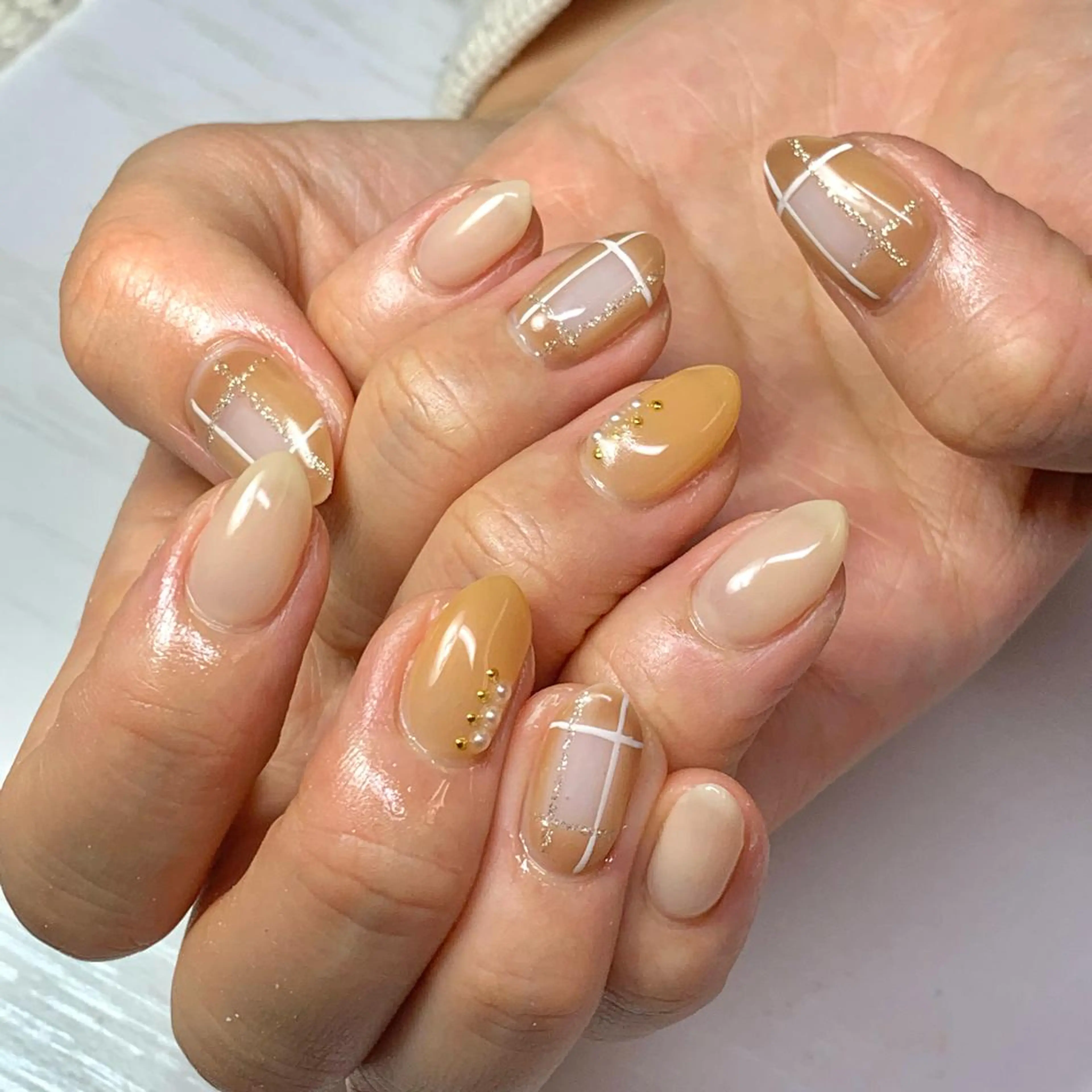 ネイル ハンドネイル καρδιά -ｶﾙﾃﾞｨｱ-のネイルデザイン