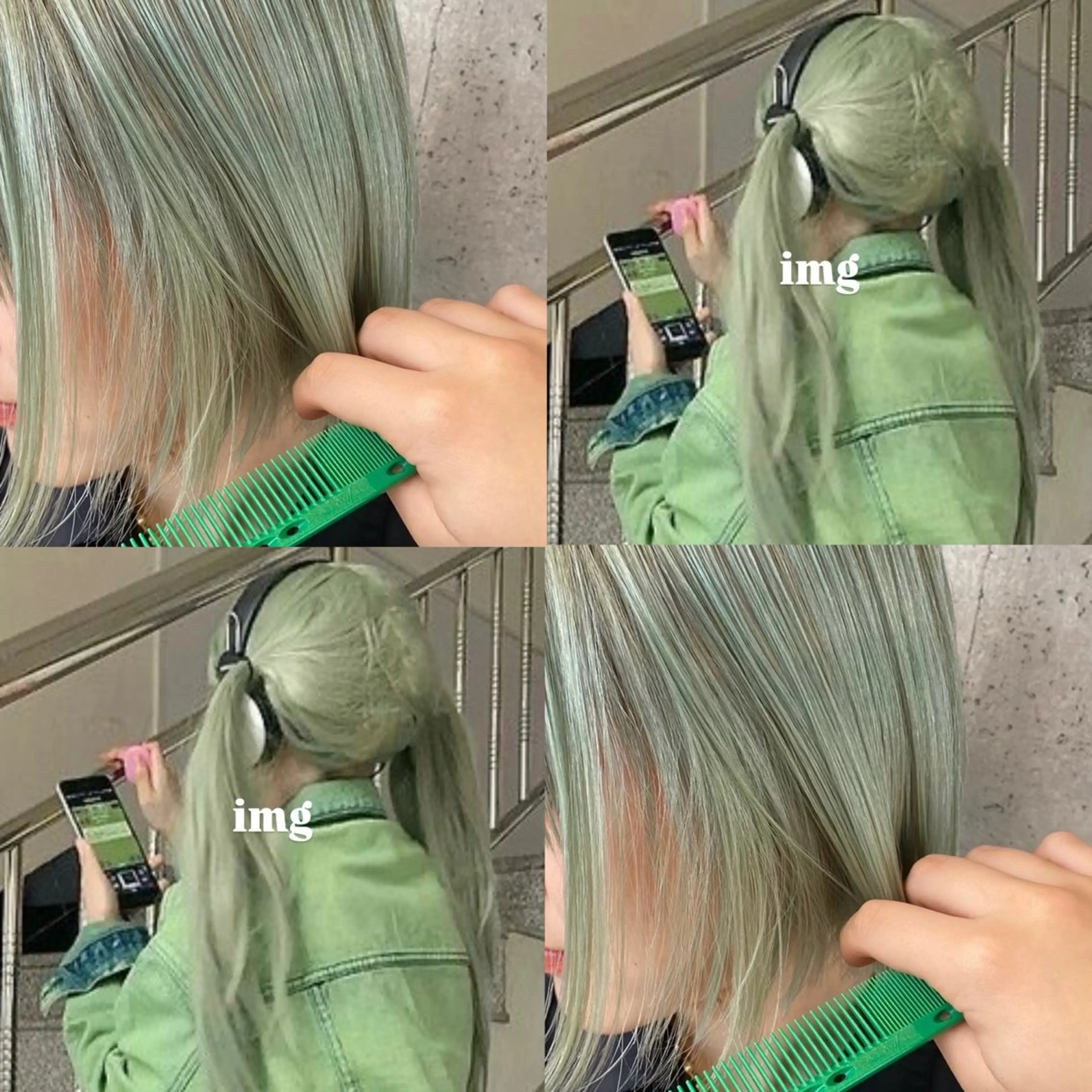 ショート ぱつっとボブ/Wカラ ー/ことこ🍒のヘアスタイル
