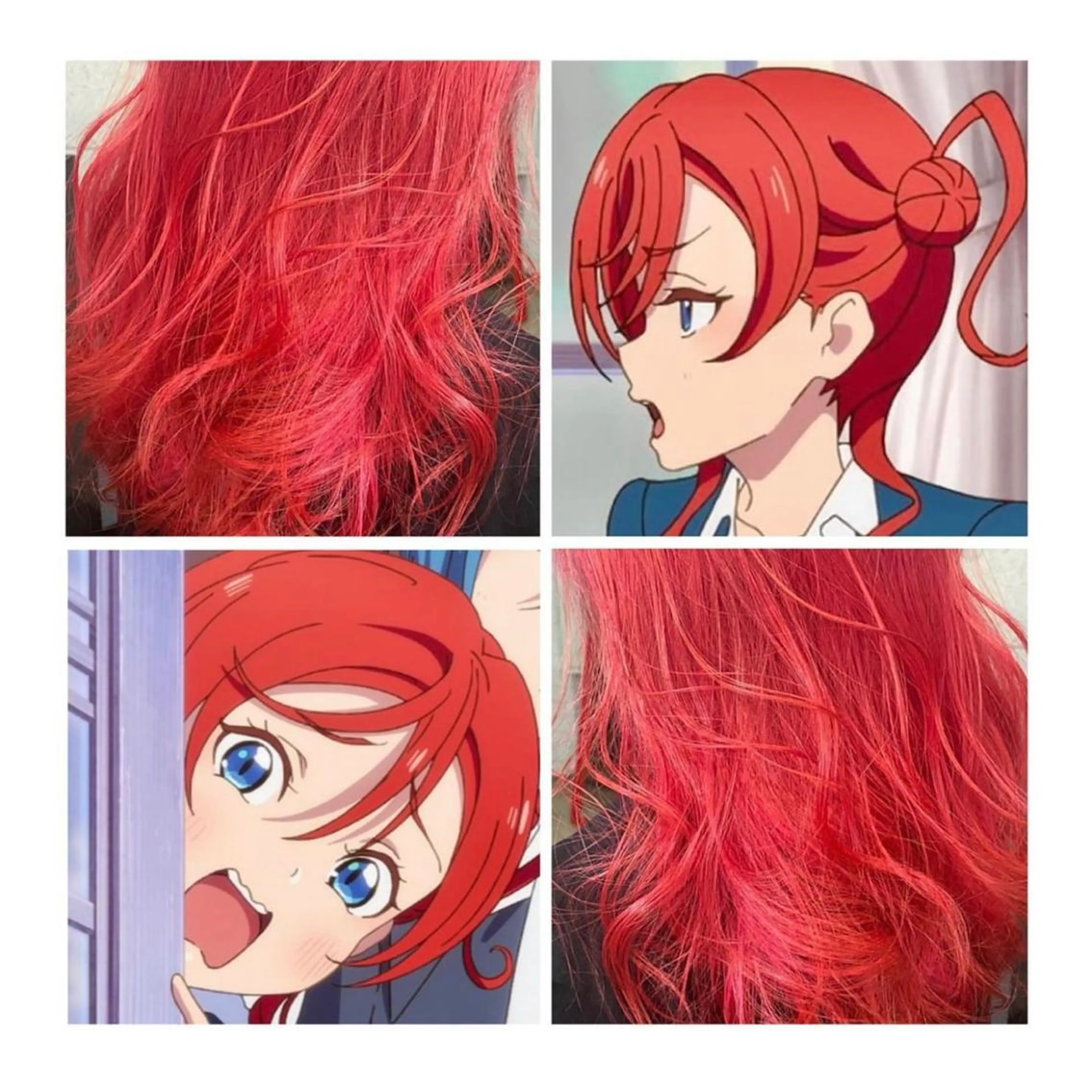 ロング カラー ブリーチ レッドカラー GARU-ガル-所属・TSUNO🦖 派手髪/オタク美容師のヘアスタイル