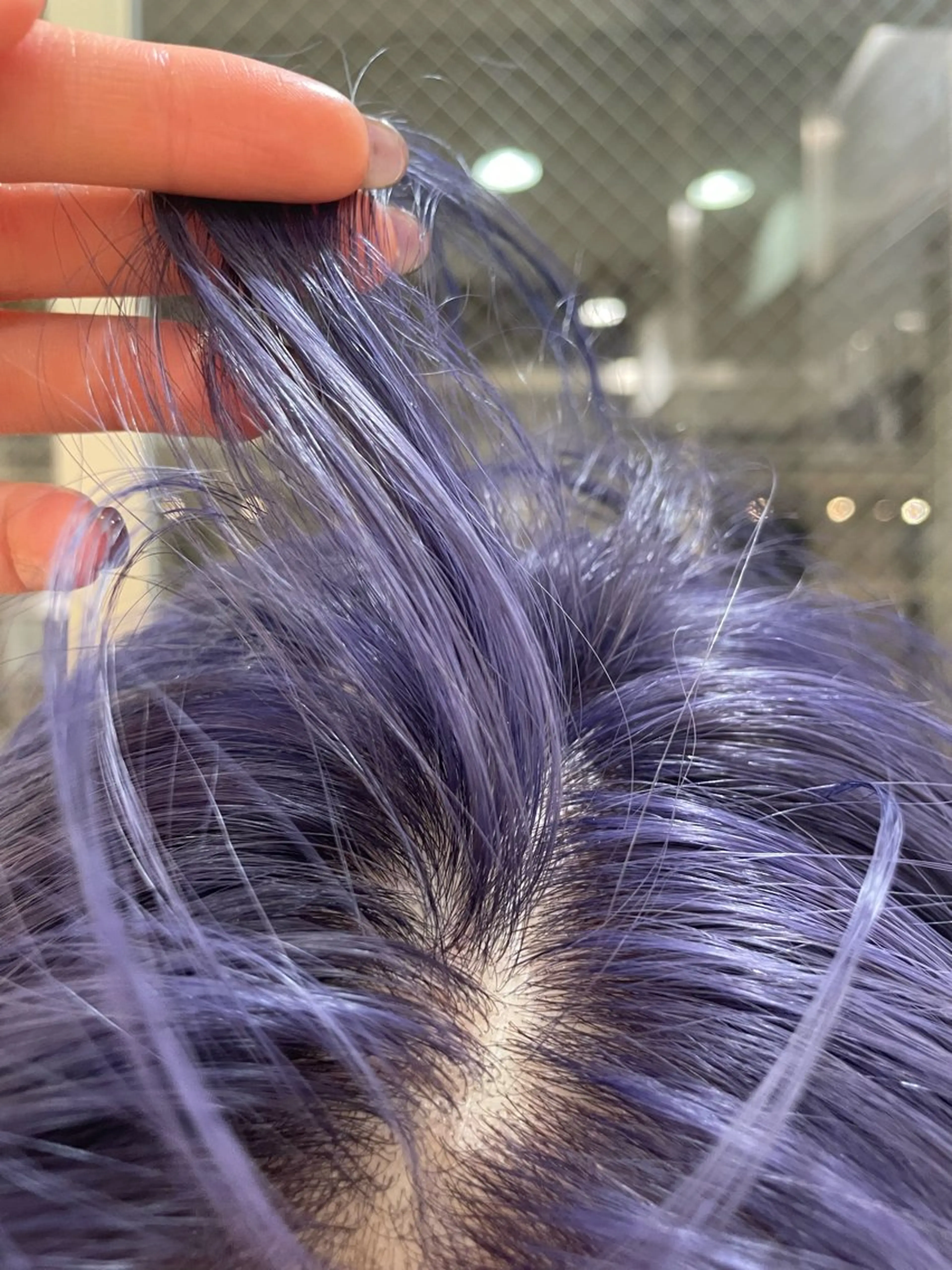 ショート カラー パープルカラー 林 風菜のヘアスタイル
