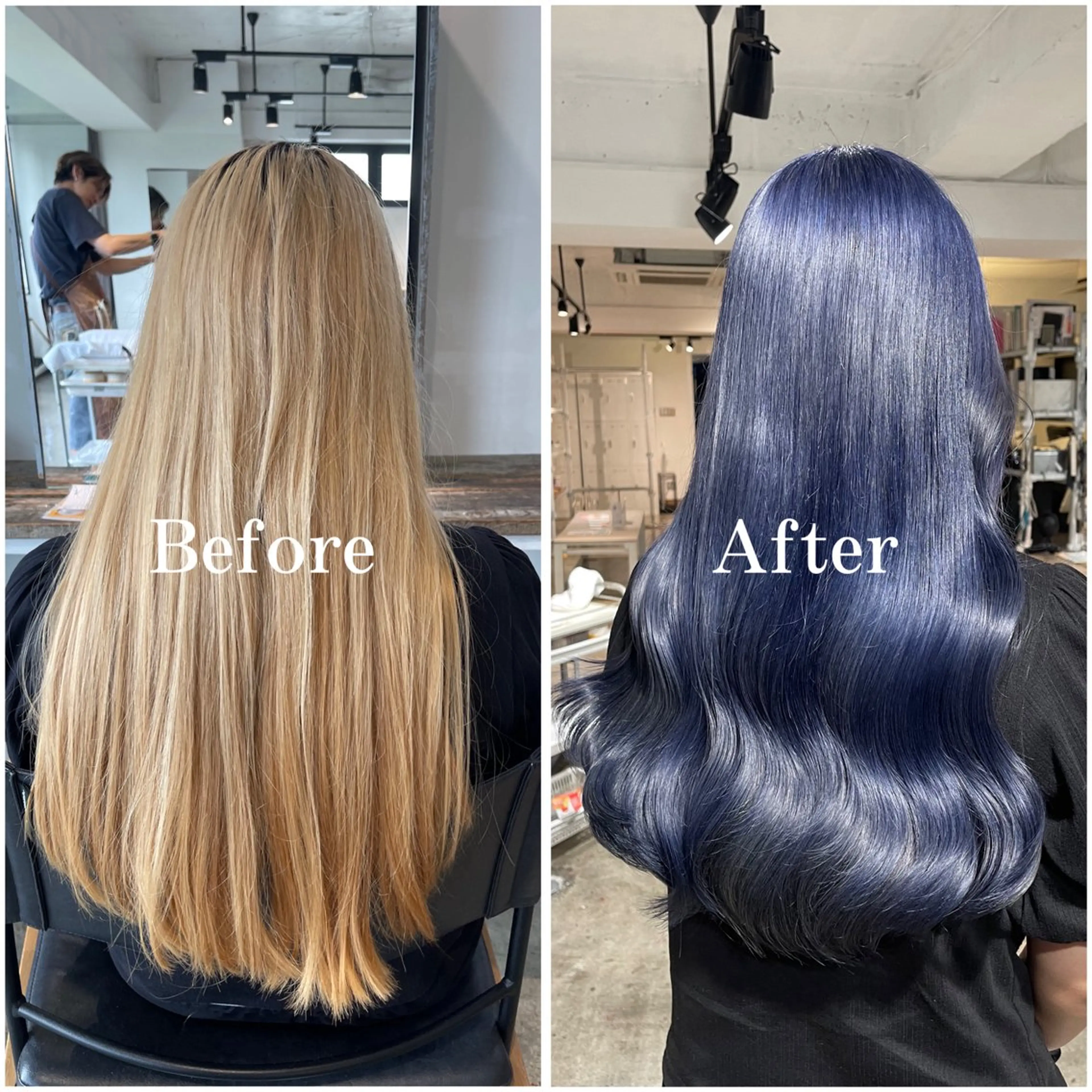 ロング カラー ブリーチ デザインカラー ハイトーンカラー ヘアカラー ムラ修正/ ハイトーン💖Riaのヘアスタイル