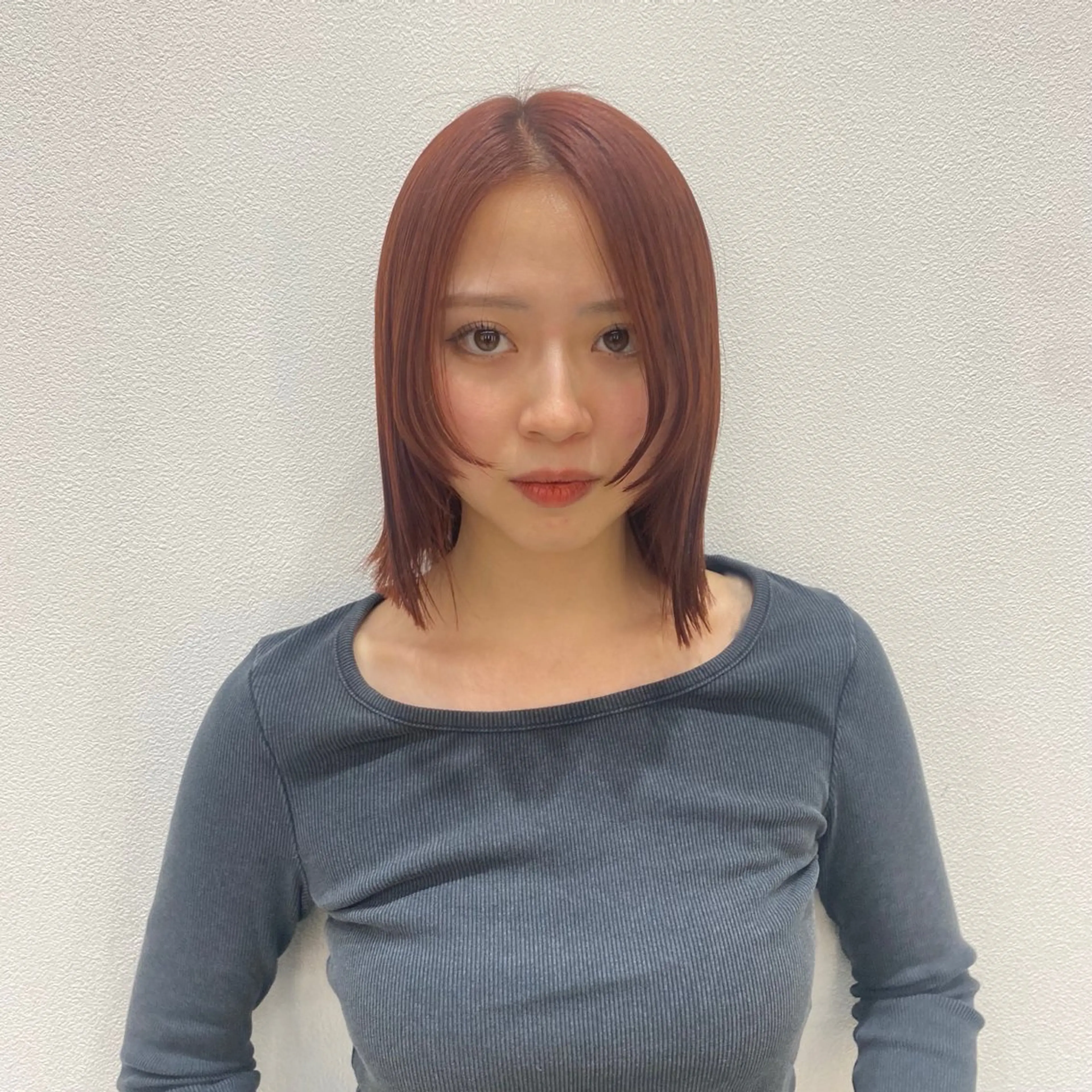 セミロング ヘアカラー トリートメント asumi:ブリーチ /カラー/アレンジのヘアスタイル