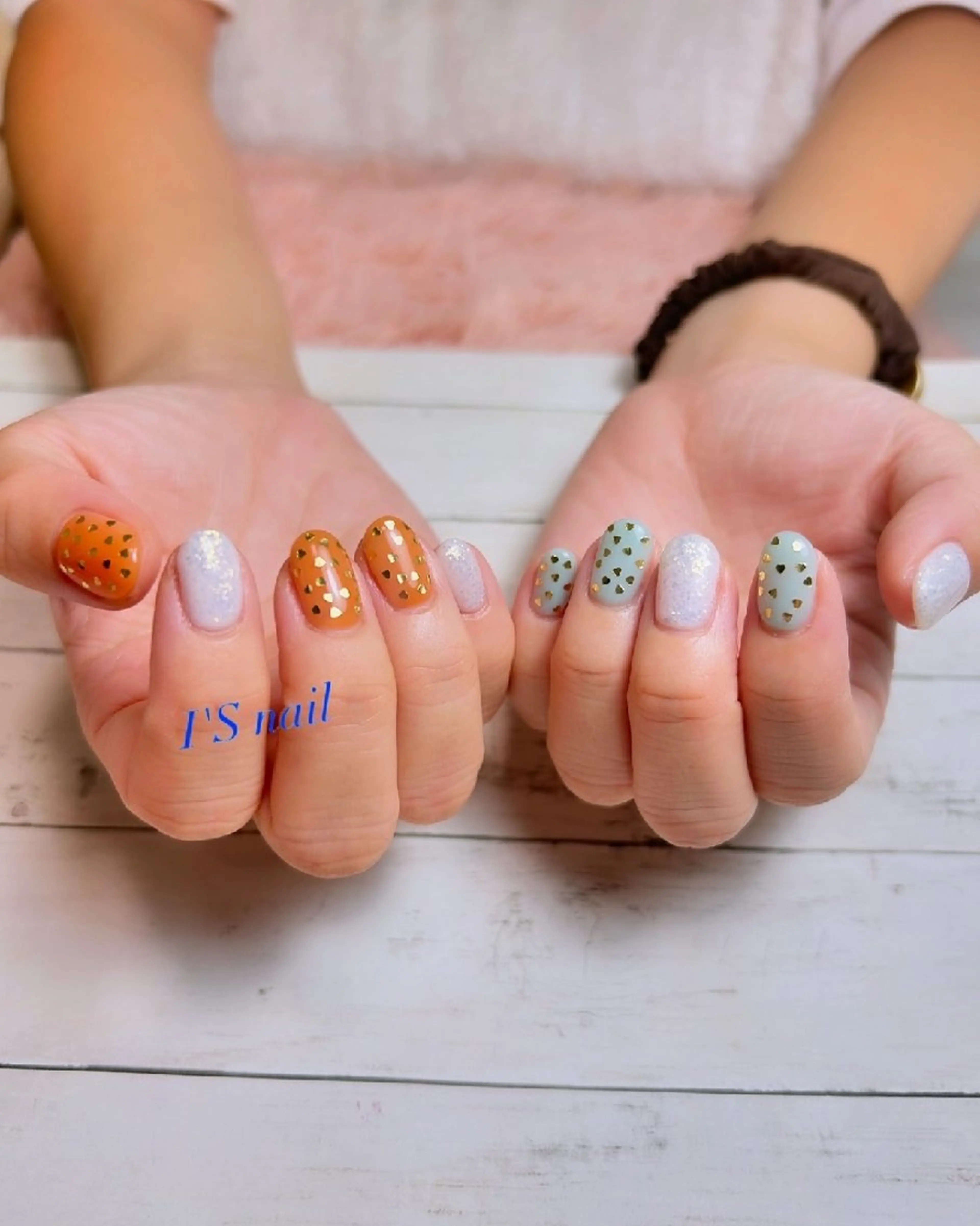 ネイル ハート ホログラムネイル I'S nail 佐野のネイルデザイン