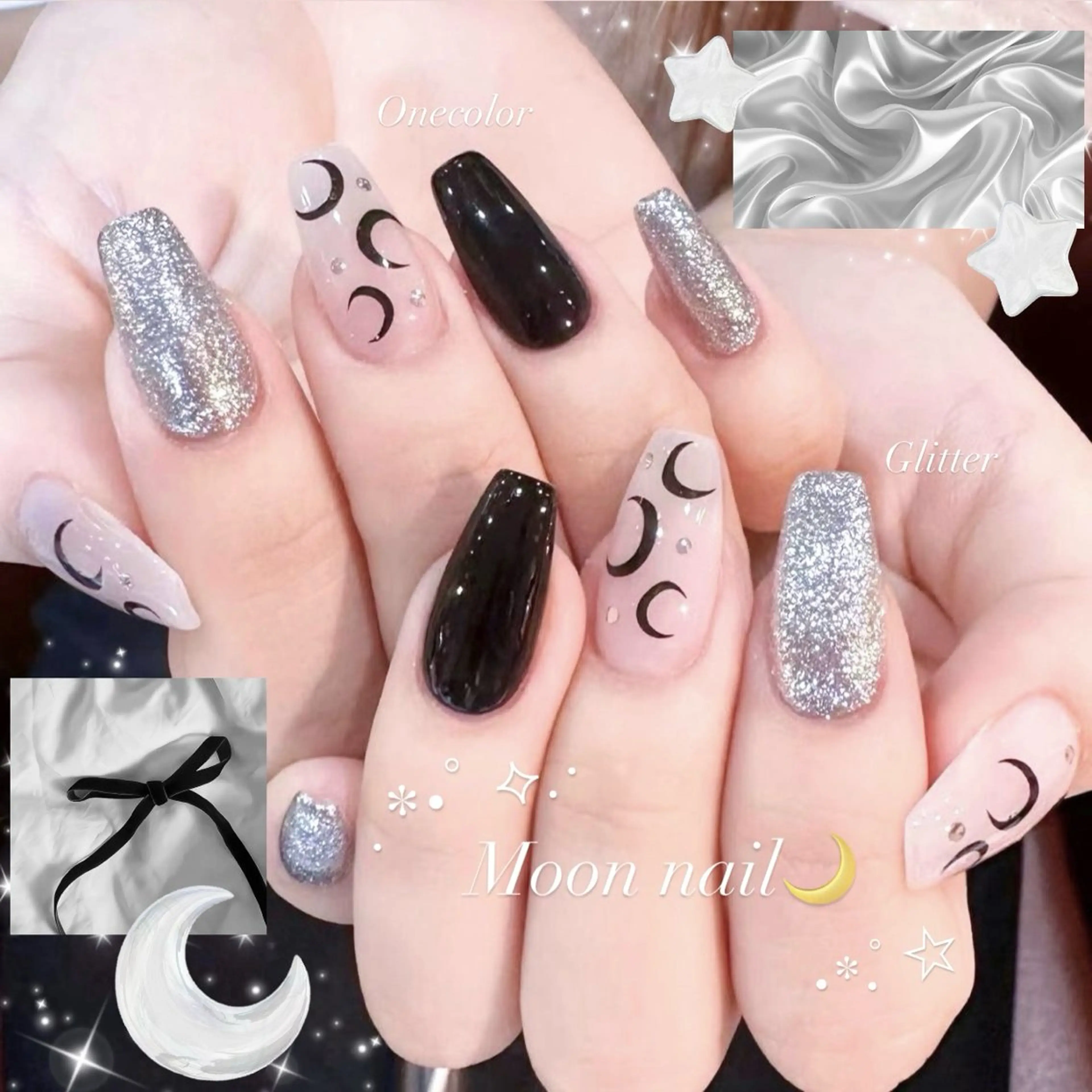 🩷オープン記念価格🩷【チップ長さだし】6️⃣本持ち込みデザイン+パーツ付け放題🎀の写真