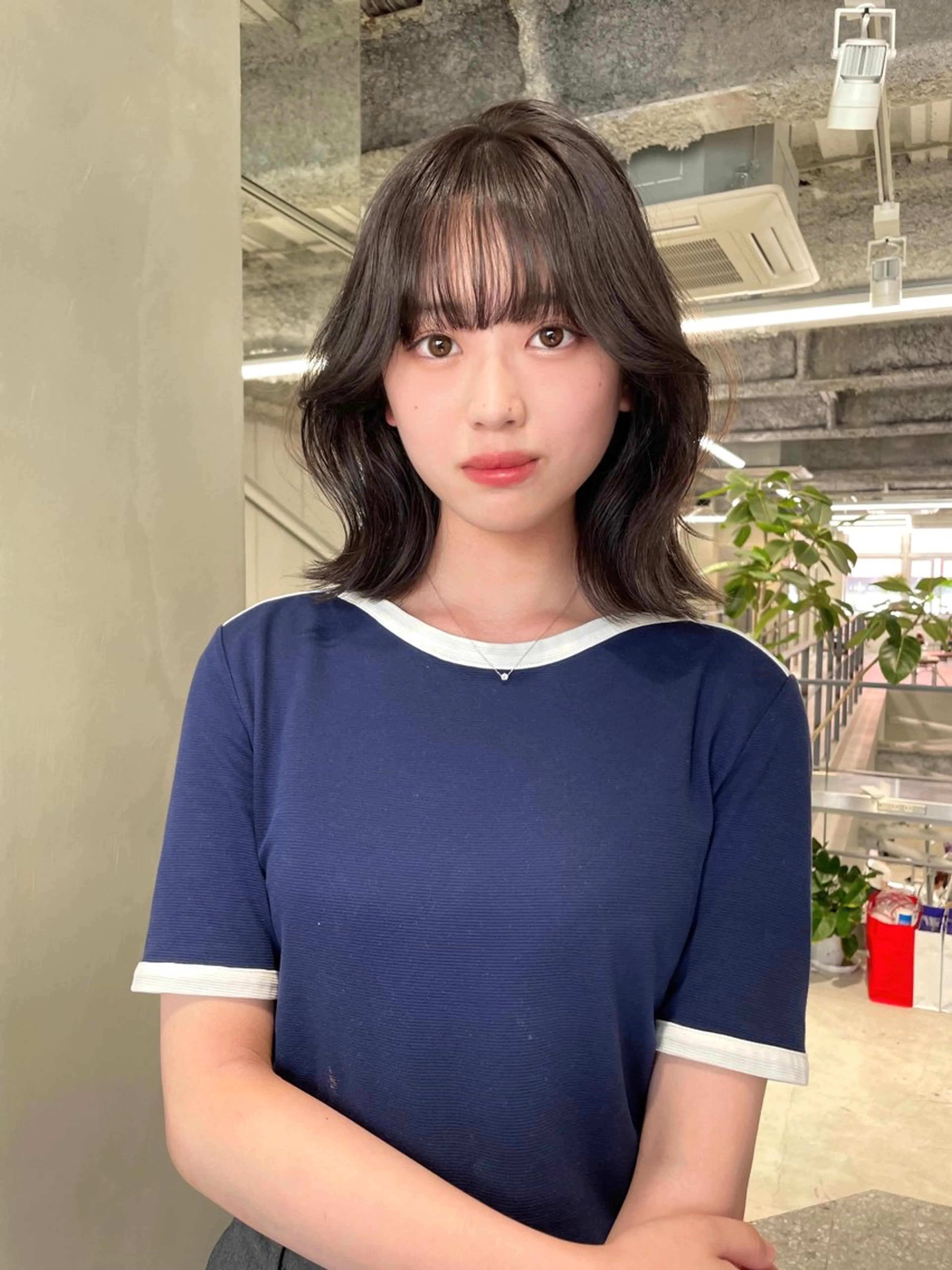 ミディアム カラー ヘアアレンジ 透明感カラー 韓国風ヘア レイヤーカット the path shogo🌻のヘアスタイル