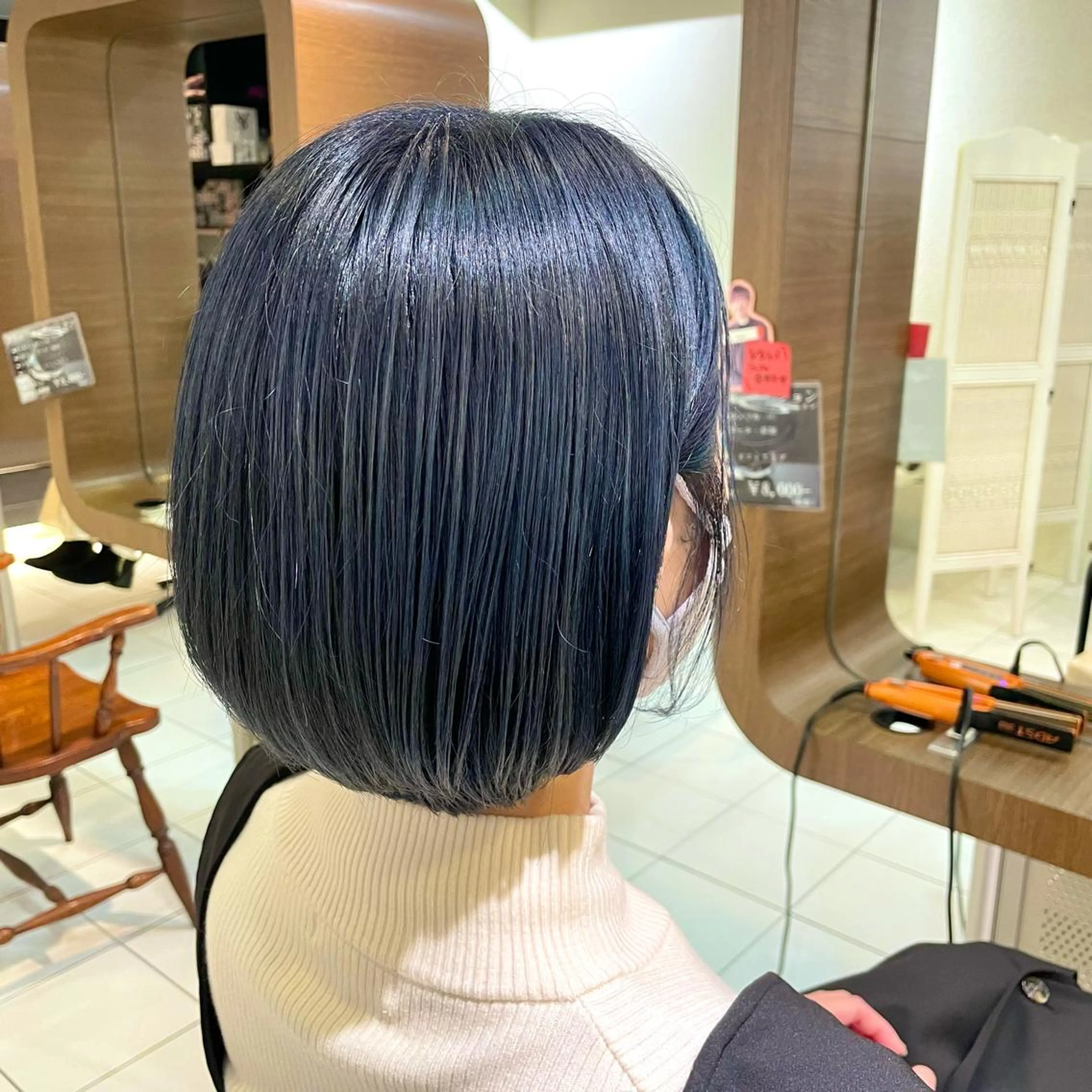 ショート カラー ブルーカラー ブルーグレー 透明感カラー/ 寺田千雅子のヘアスタイル
