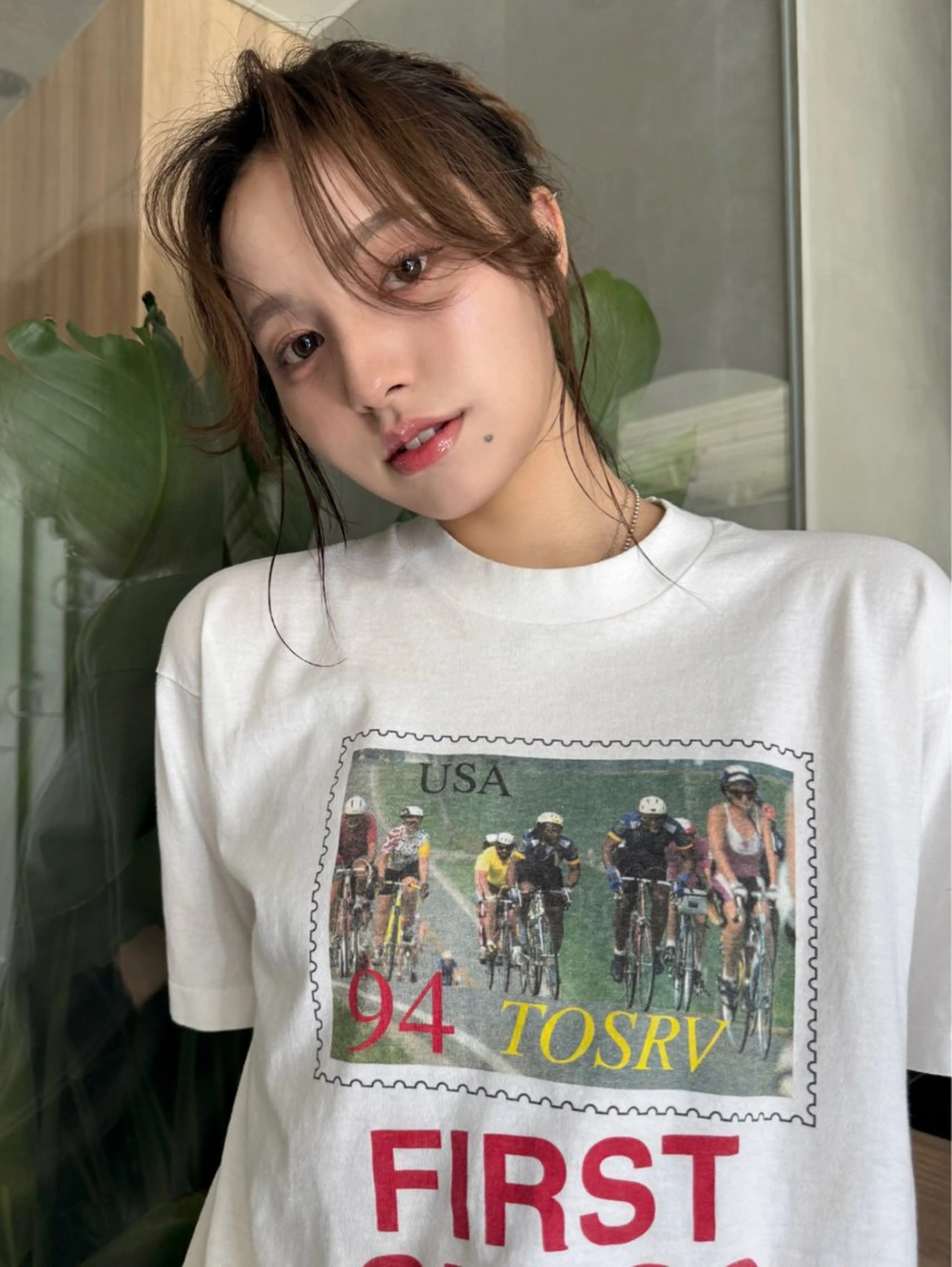 セミロング ふちゃく はるなのヘアスタイル