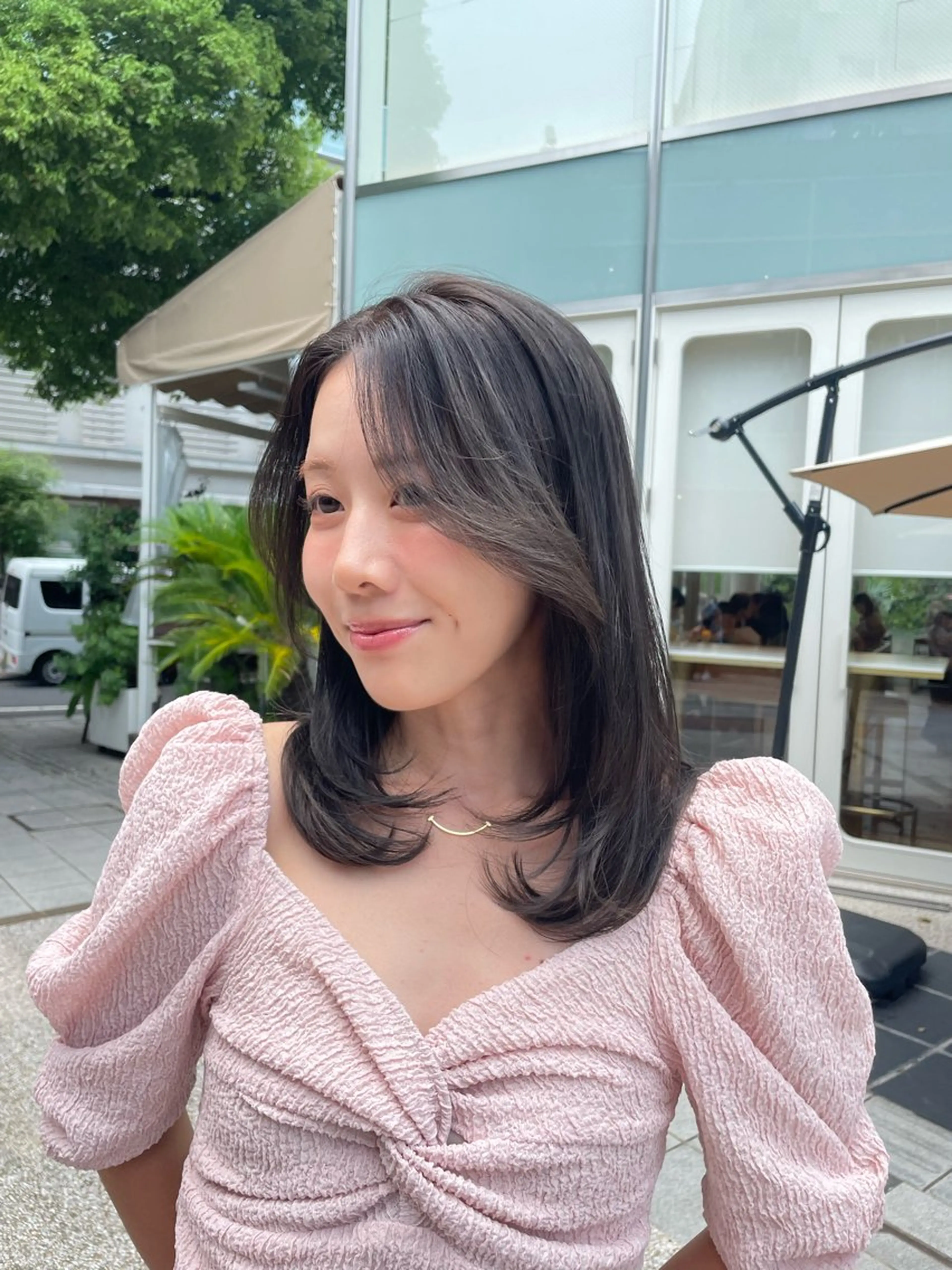 セミロング 🍑まき/カット /髪質改善カラー🍑のヘアスタイル