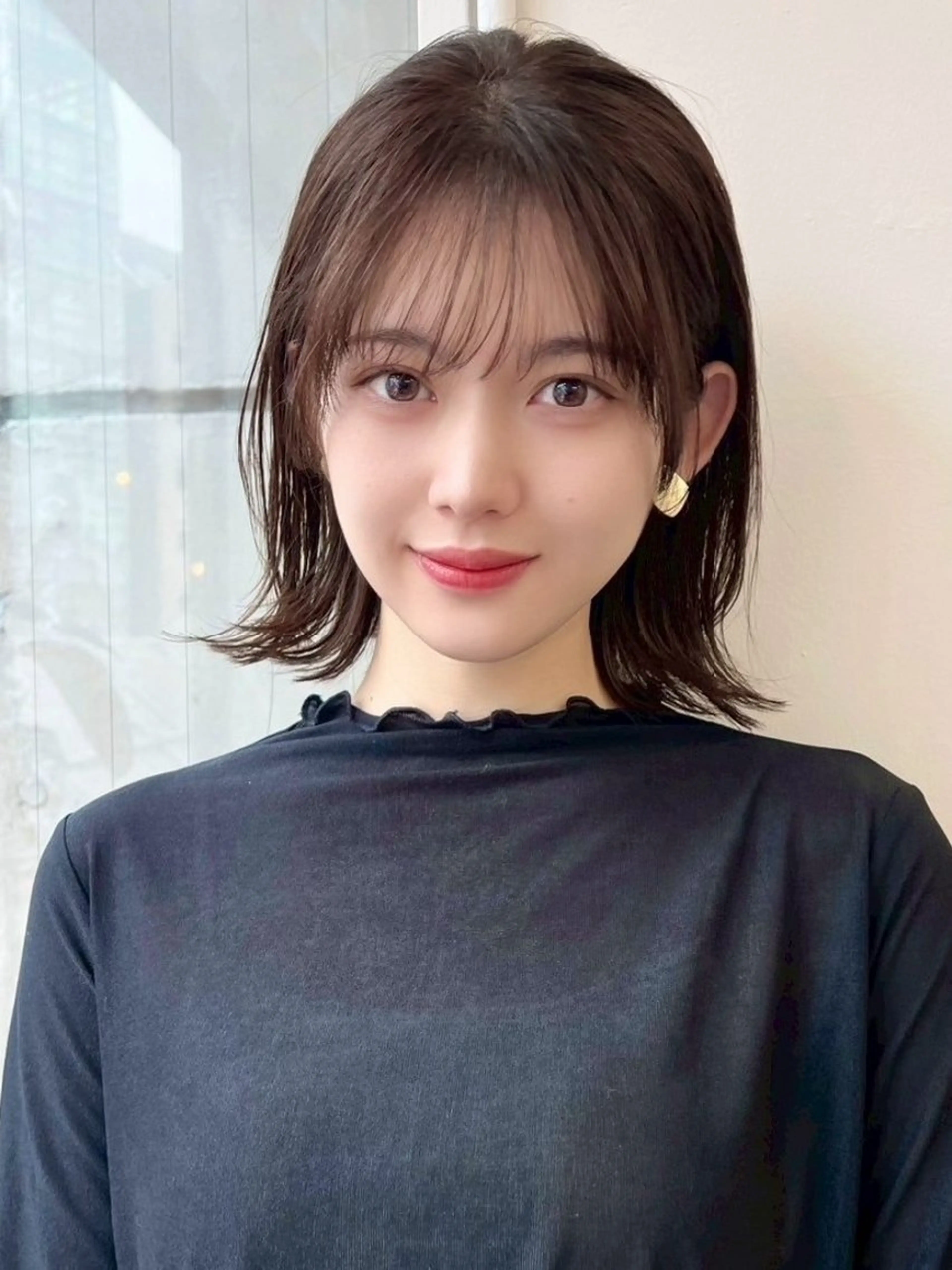 ショート カラー ボブレイヤー ブラウンカラー ナチュラルブラウン ボブ レイヤーカット カット ヘアカラー トリートメント HONEY渋谷 髪質改善/ハイライトのヘアスタイル