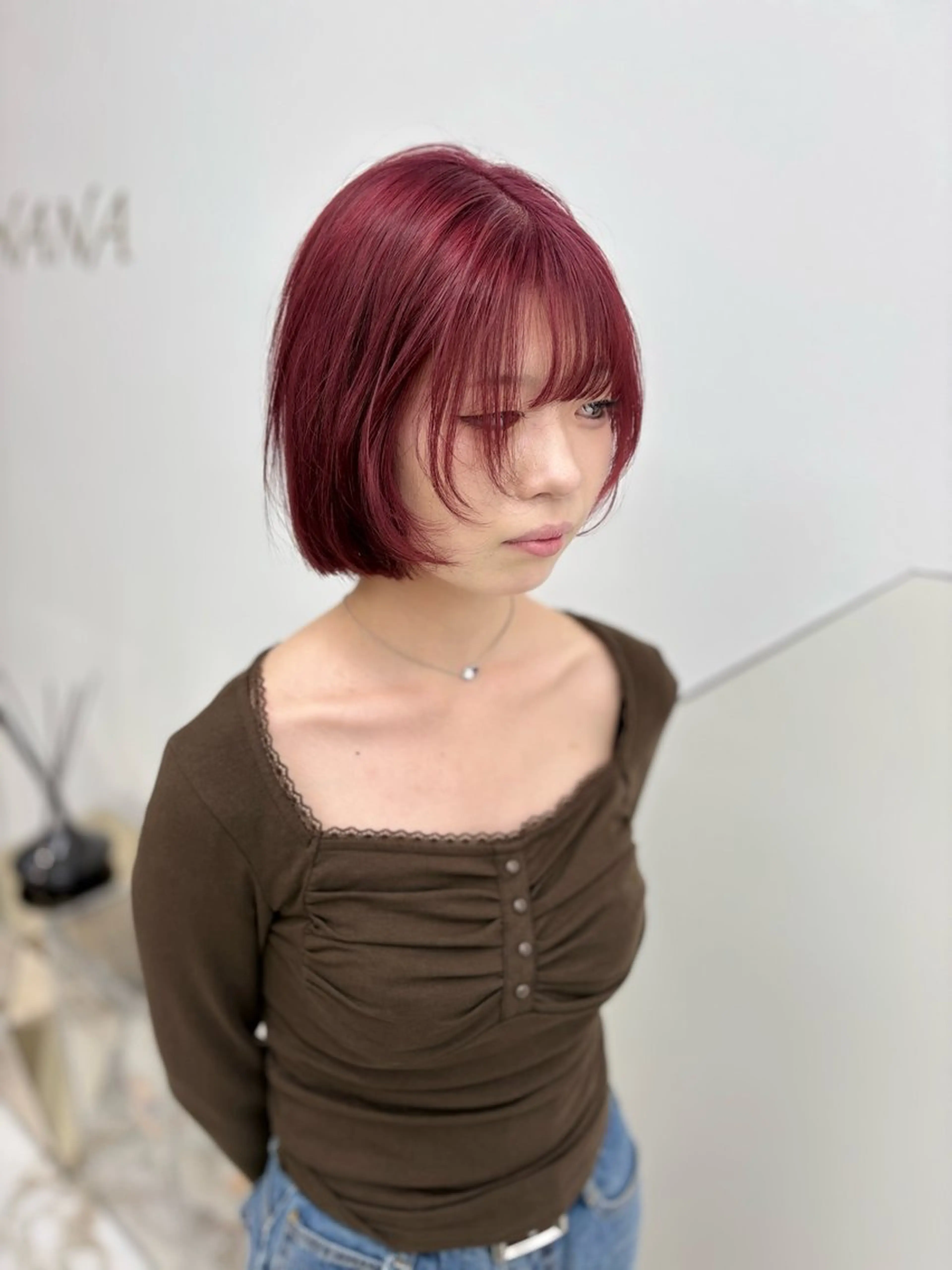 ショート ヘアカラー Haruna/河原町 ハイトーン🤍のヘアスタイル