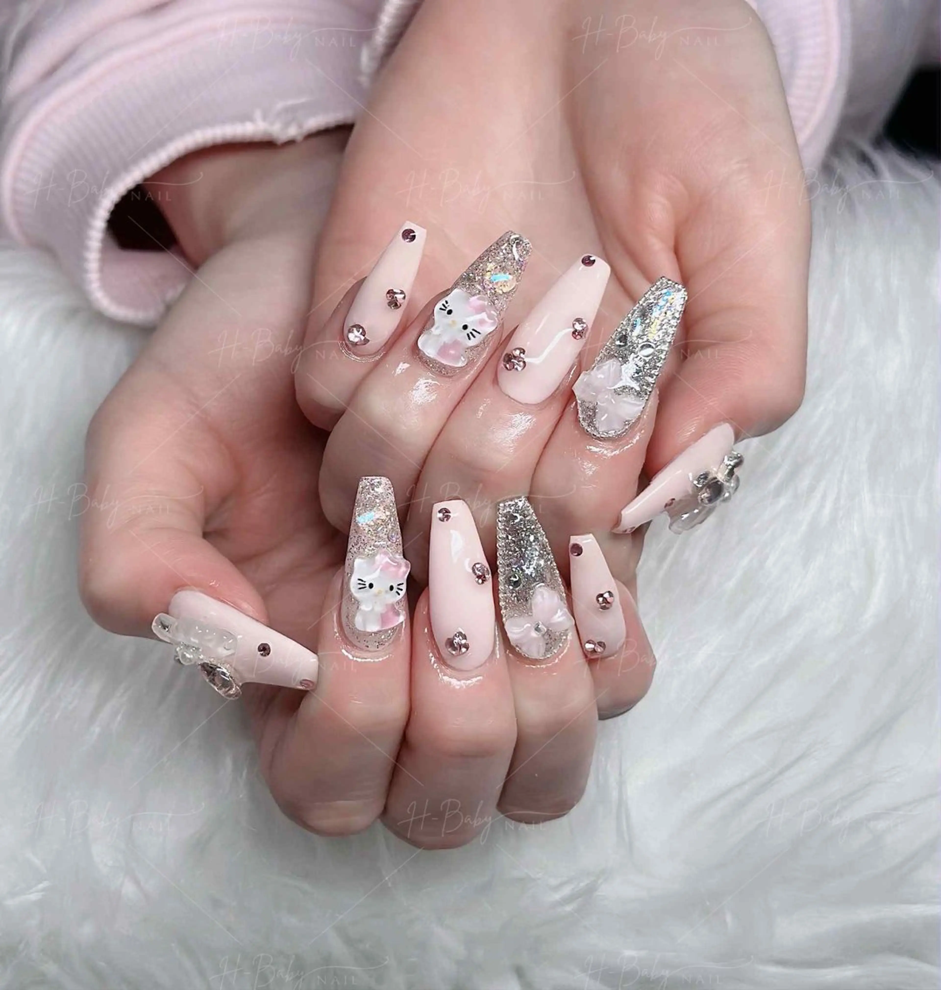 ネイル アートネイル 成人式 ジェルネイル ニュアンスネイル 夏ネイル ハンドネイル H.baby Nai Salon所属・neco H.babynailのネイルデザイン