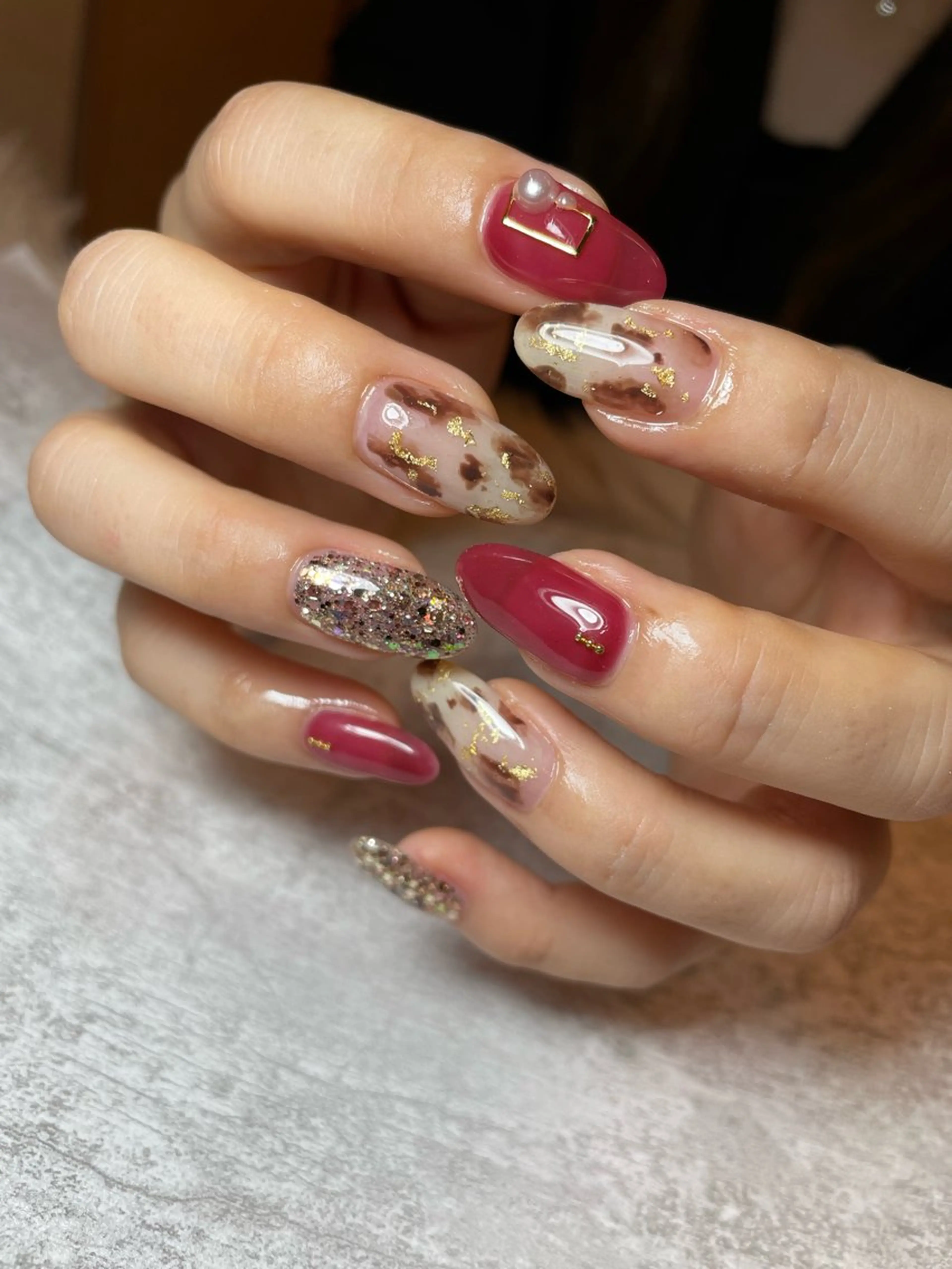 ネイル アニマル柄 持ち込み 冬ネイル BEAUTY GARDEN 【nail salon unseul】所属・nana .のネイルデザイン