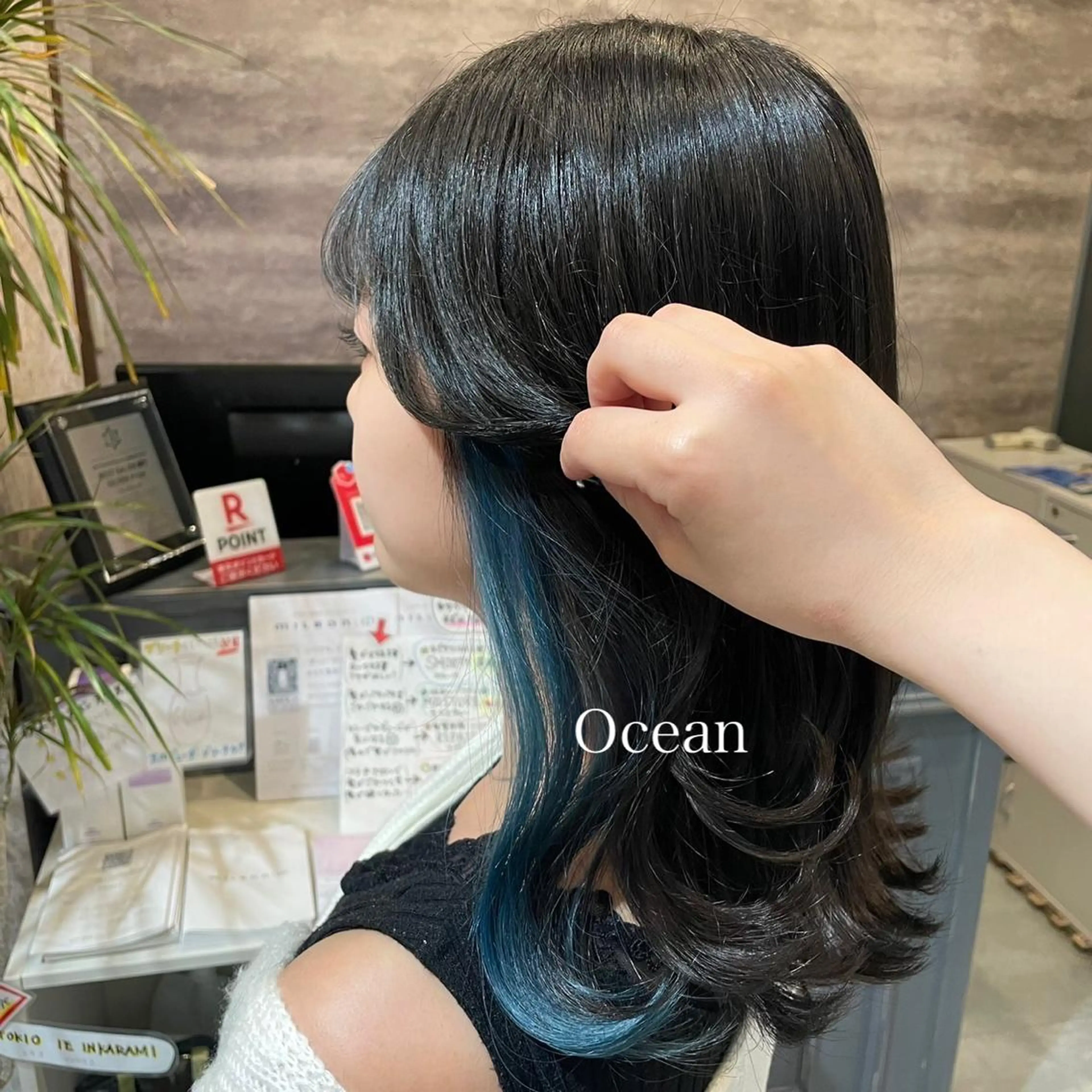 ミディアム カラー ブリーチ ブルーカラー ダブルカラー グラデーションカラー グレージュ 💈Blanco💈 カラー&ケア🌈のヘアスタイル