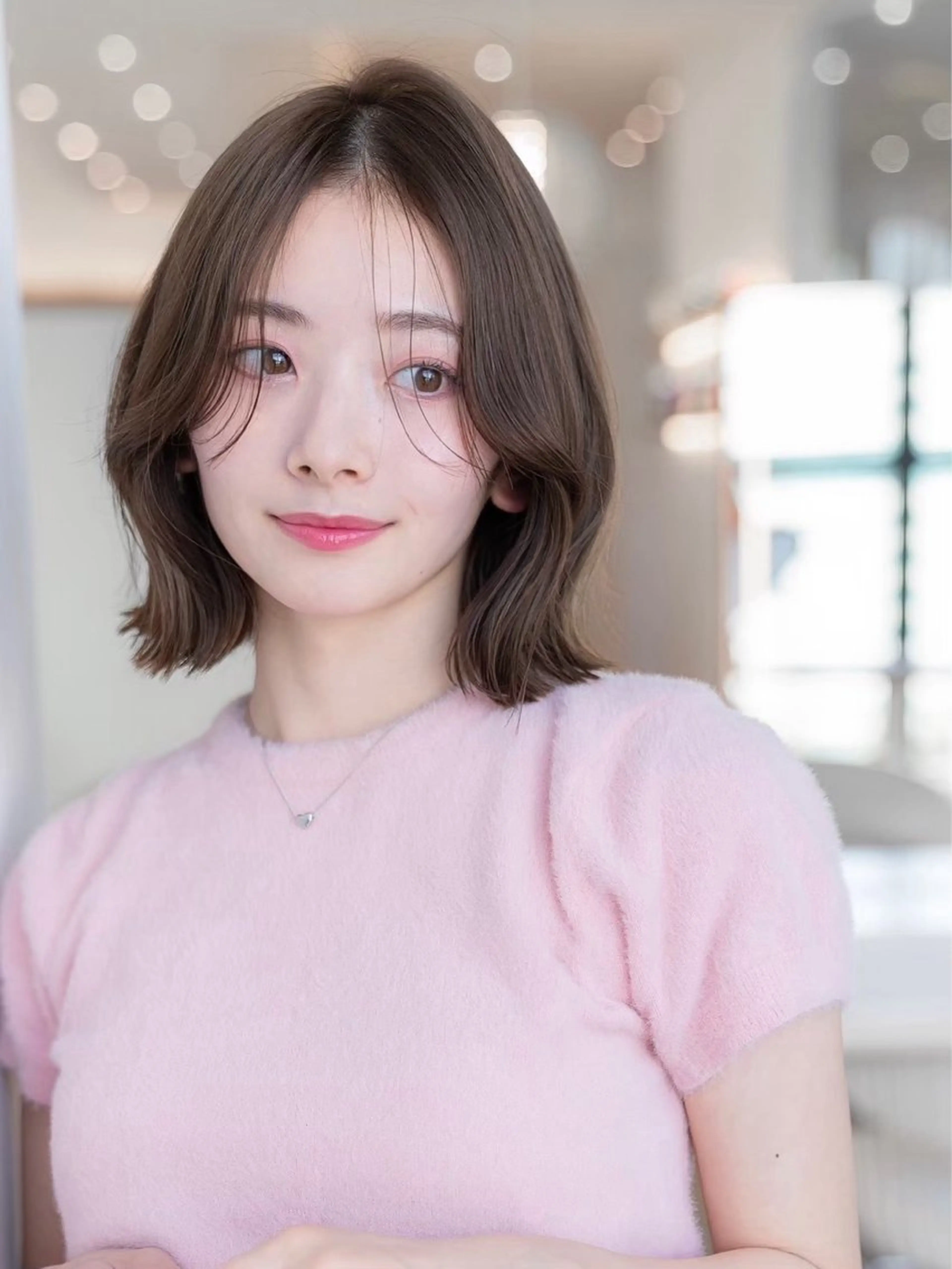 ミディアム カラー カット ヘアカラー トリートメント HAVANA  渋谷所属・くびれボブ×赤み 消しカラー/楓のヘアスタイル