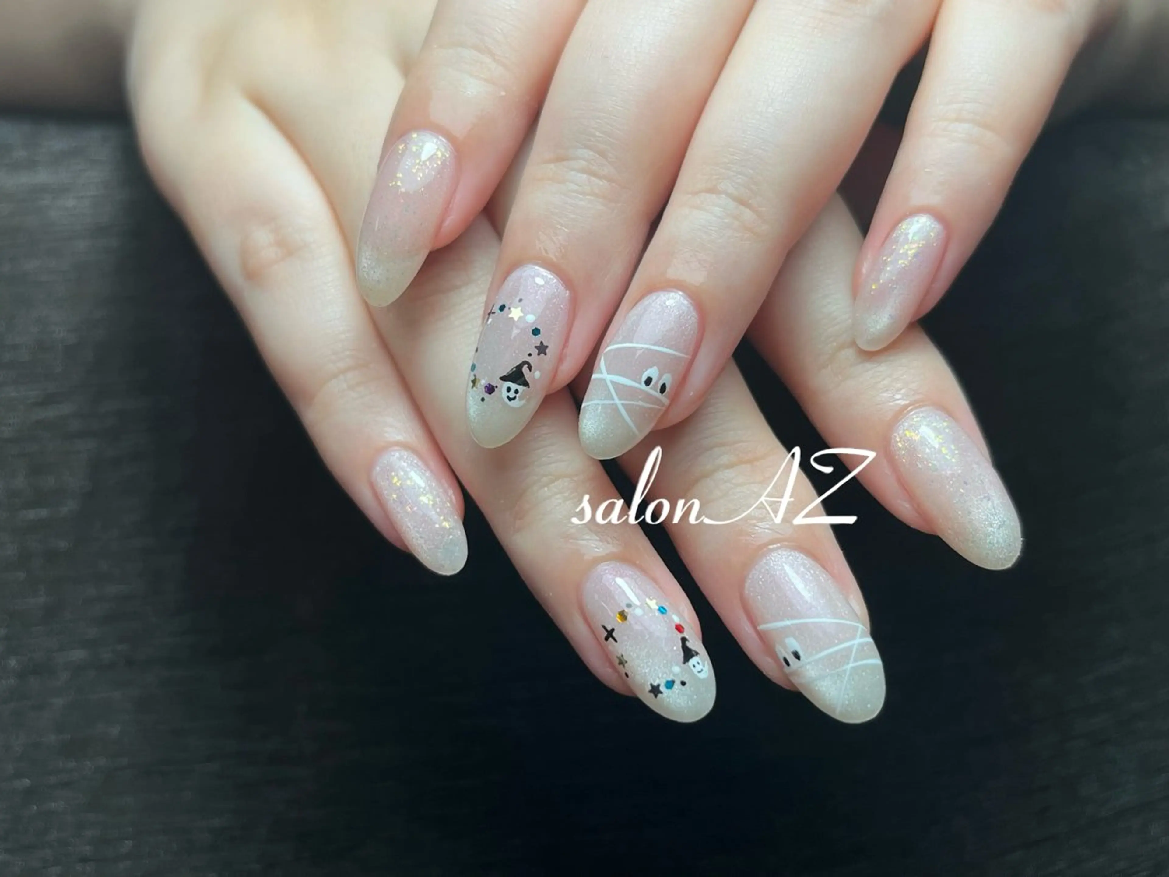ネイル アートネイル 長さ出し フットネイル フレンチネイル ジェルネイル ハンドネイル salonAZ トップネイリストのネイルデザイン
