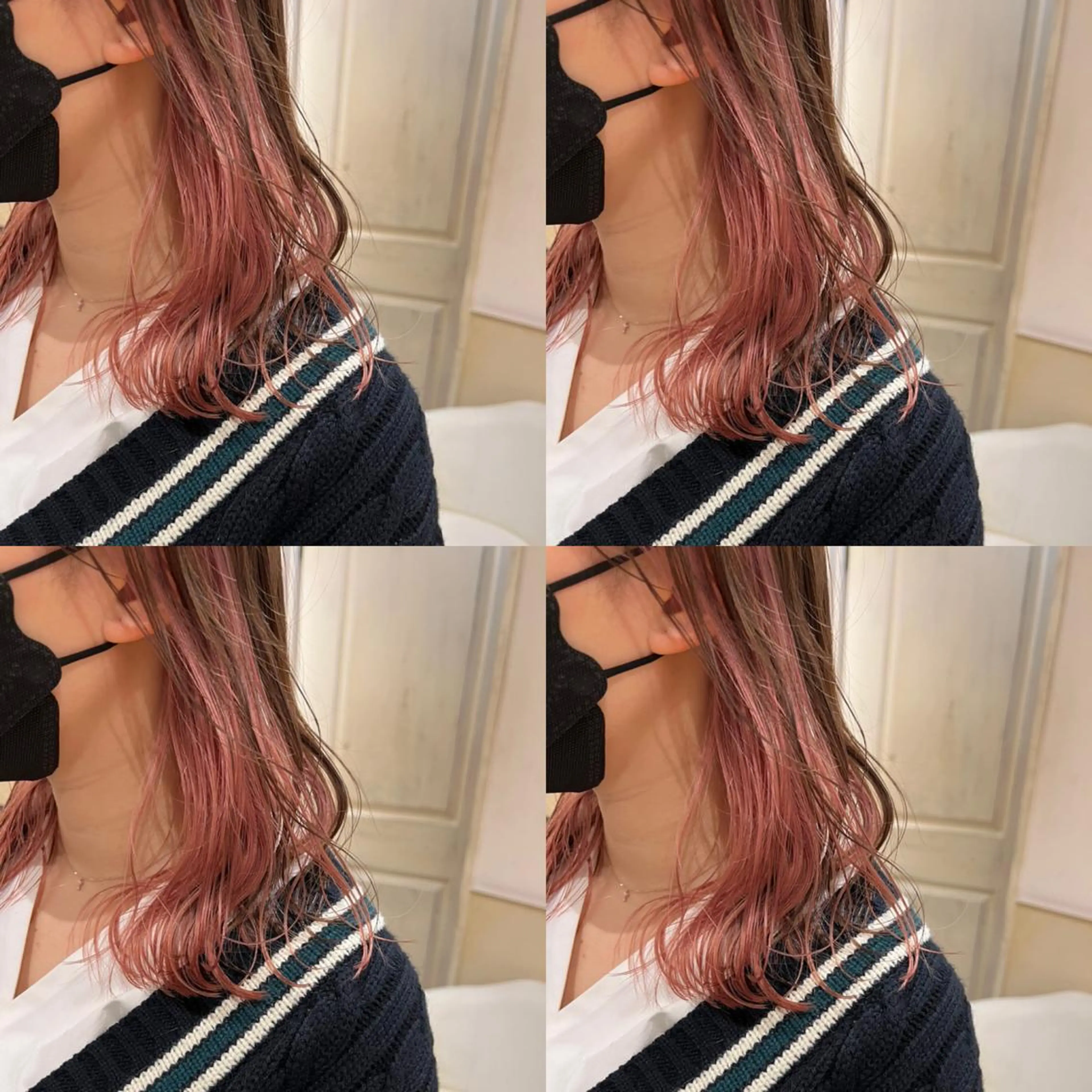 ミディアム カラー インナーカラー ピンクカラー レイヤー×髪質改善 マネージャー安藤光司のヘアスタイル