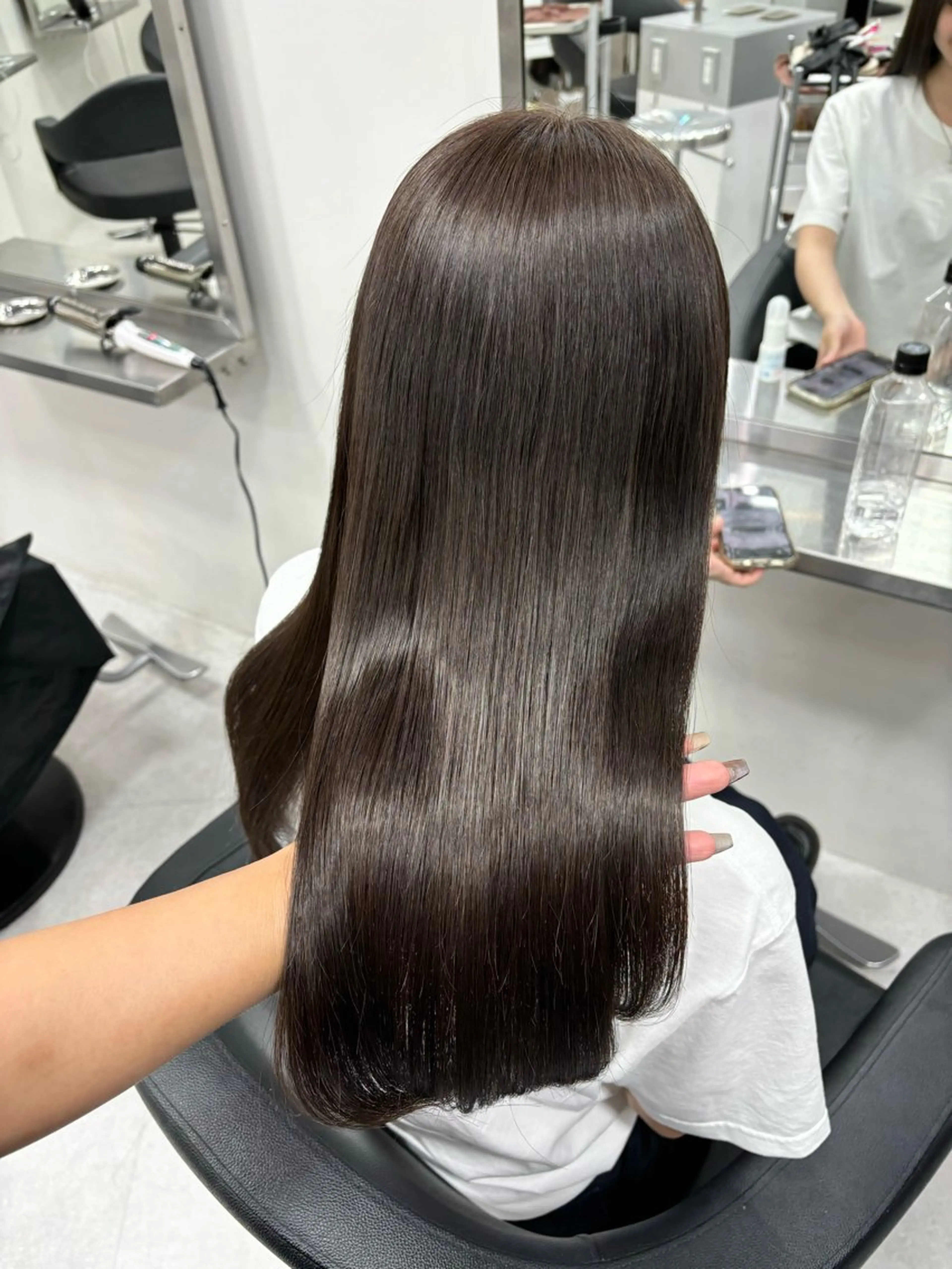 ロング パーマ 縮毛矯正 カット ヘアカラー 縮毛矯正 トリートメント Beleza Era所属・韓国レイヤー/ 縮毛矯正🎀minaのヘアスタイル