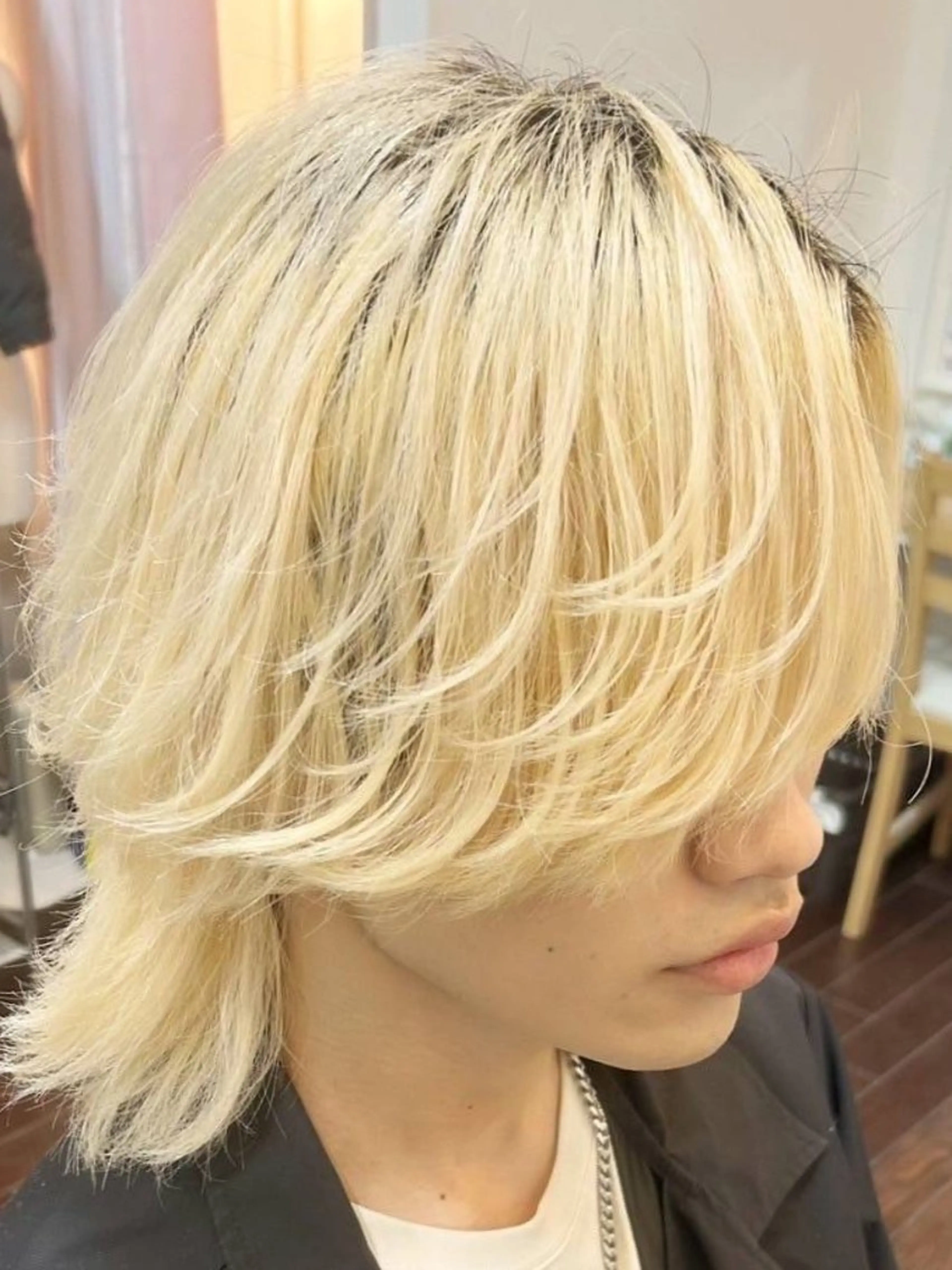 ヘアアレンジ メンズ へアセット レインボーのヘアスタイル