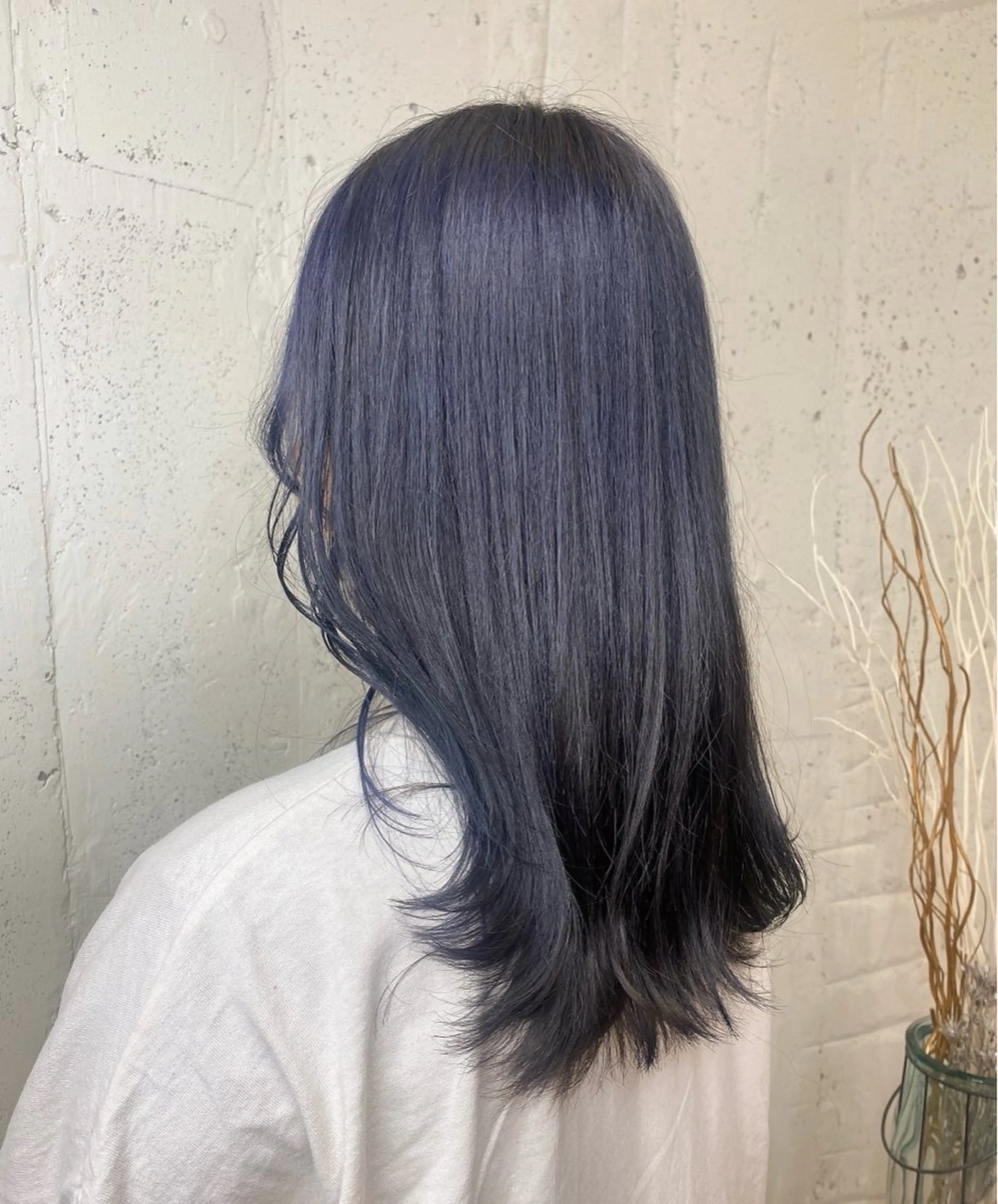 セミロング カラー 透明感カラー🎀／ マツエクのヘアスタイル