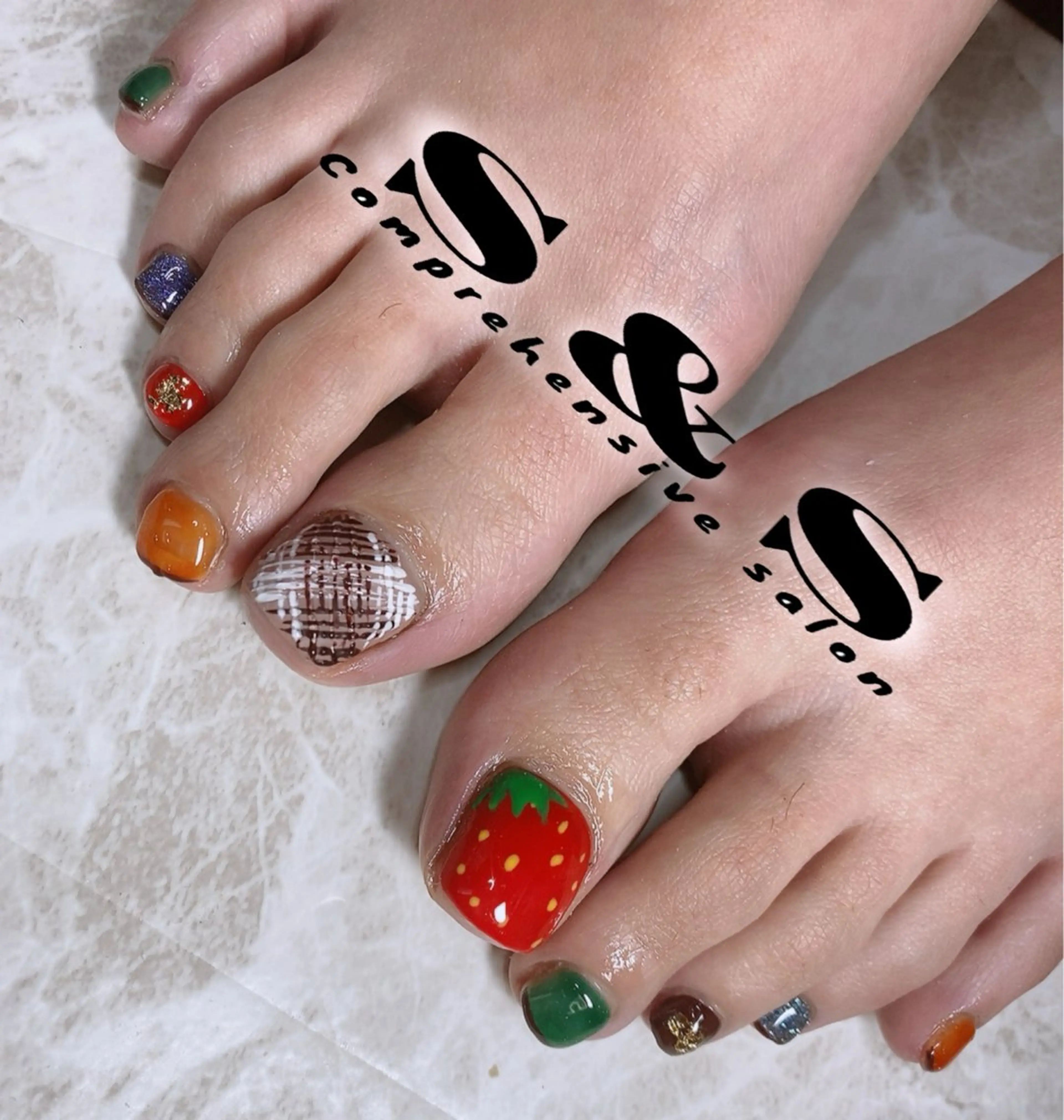 ネイル 長さ出し フットネイル メンズネイル 持ち込み スカルプネイル S&S 村田小百合のネイルデザイン