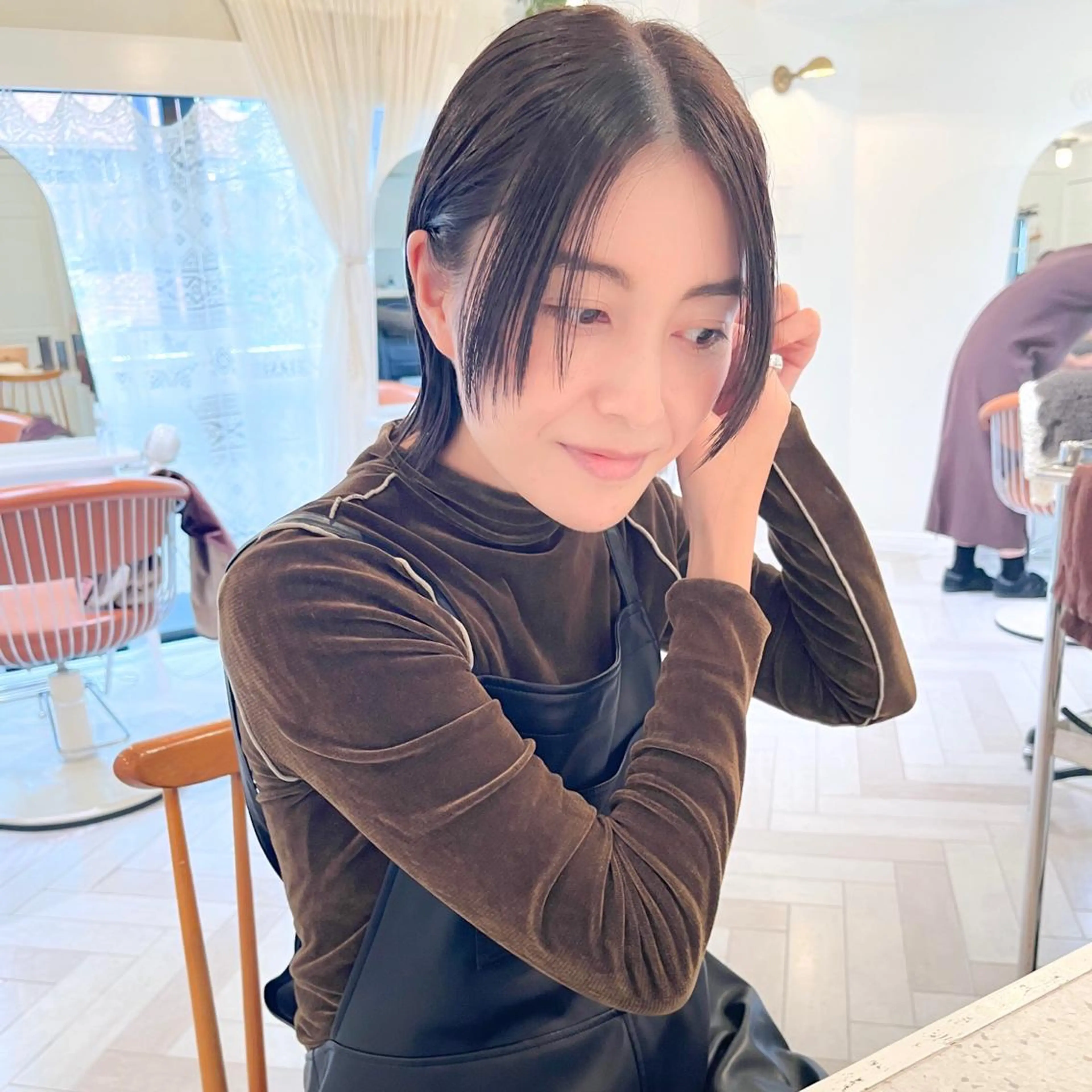 ミディアム カラー ブリーチ ブリーチなしカラー 小顔💫似合わせ💫 ショート下村直也のその他イメージ