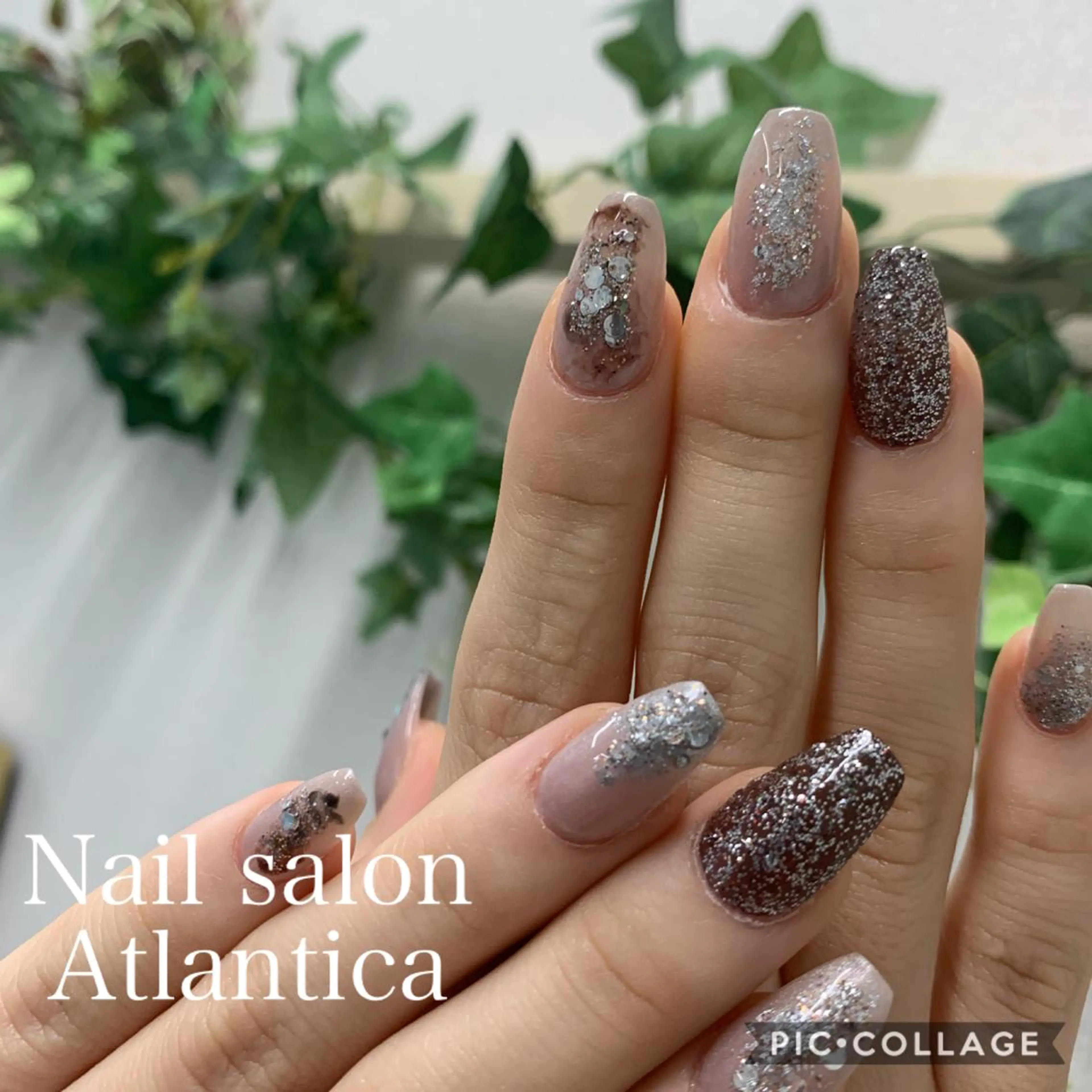 ネイル キラキラネイル ニュアンスネイル ハンドネイル Nail salon Atlantica所属・Nail salon ✩ ｱﾄﾗﾝﾃｨｶのネイルデザイン