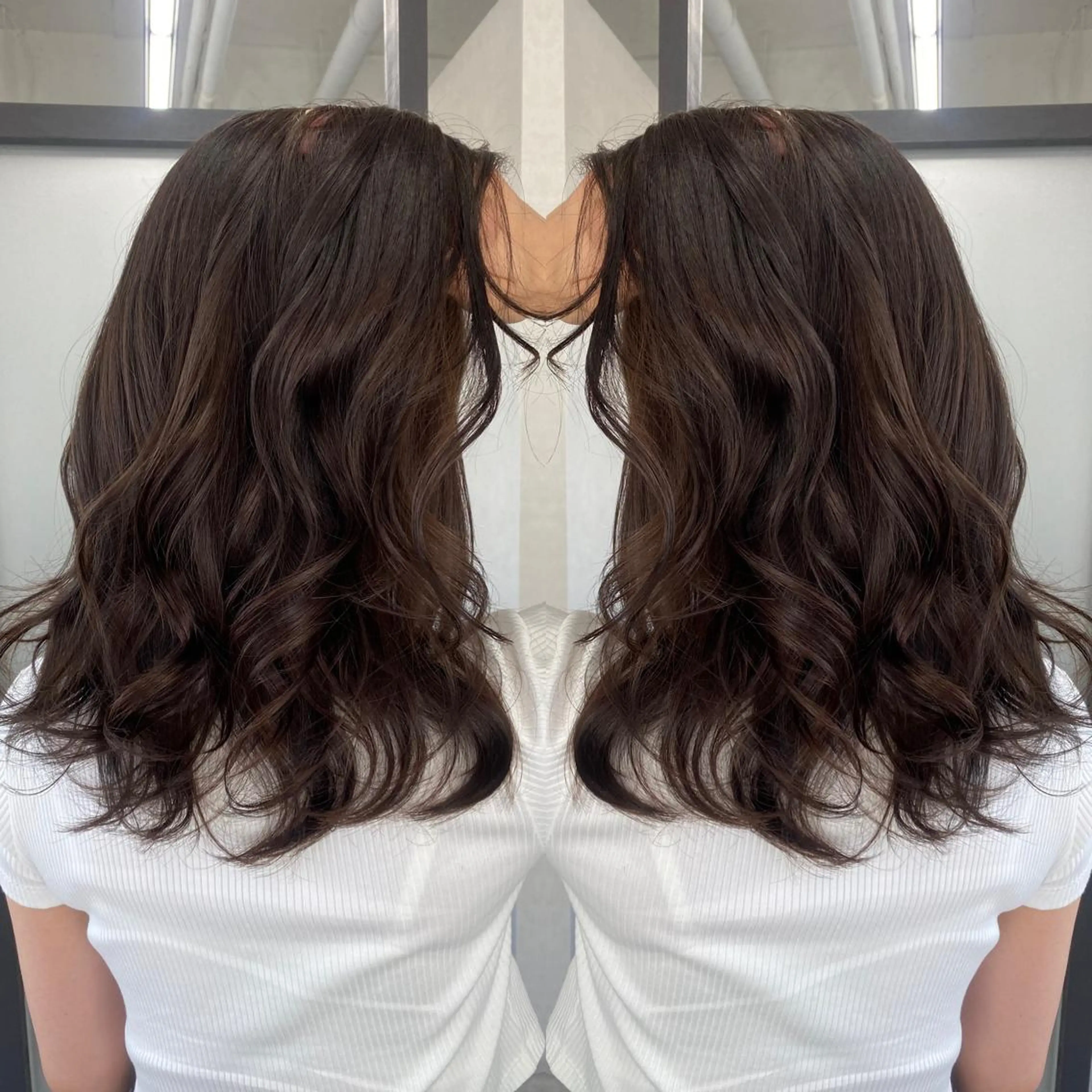 ロング カラー カット トリートメント tocca 💜石田愛結💜のヘアスタイル