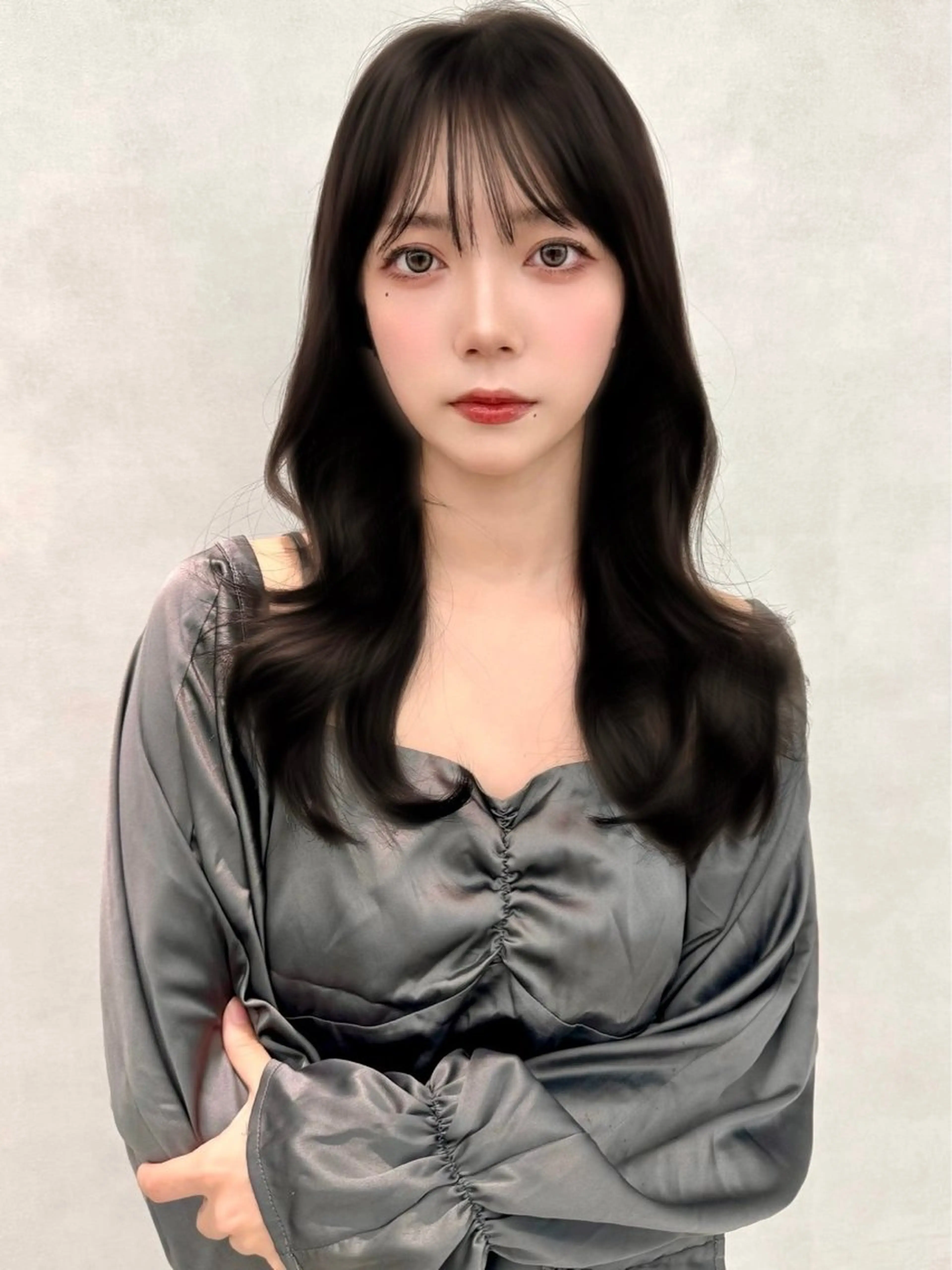 ロング カラー カット ヘアカラー トリートメント 韓国ヘア🇰🇷艶髪 カラー/yui‎💎のヘアスタイル