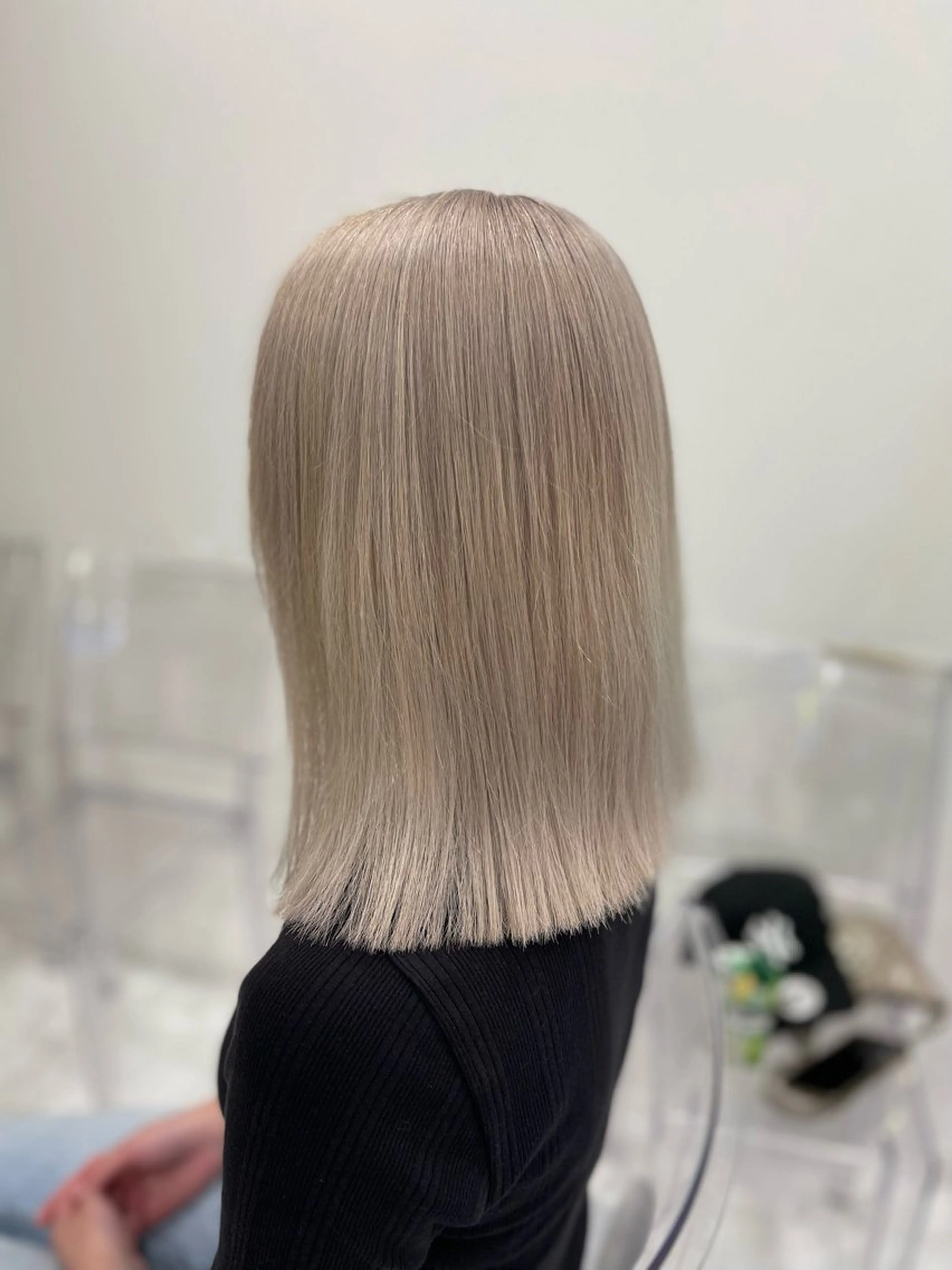 ロング カラー ベージュカラー ブリーチ ブロンド グレージュ ハイトーンカラー ヘアカラー トリートメント ヘアセット ベージュ‎/ダブルカ ラー/RINKA🎀のヘアスタイル