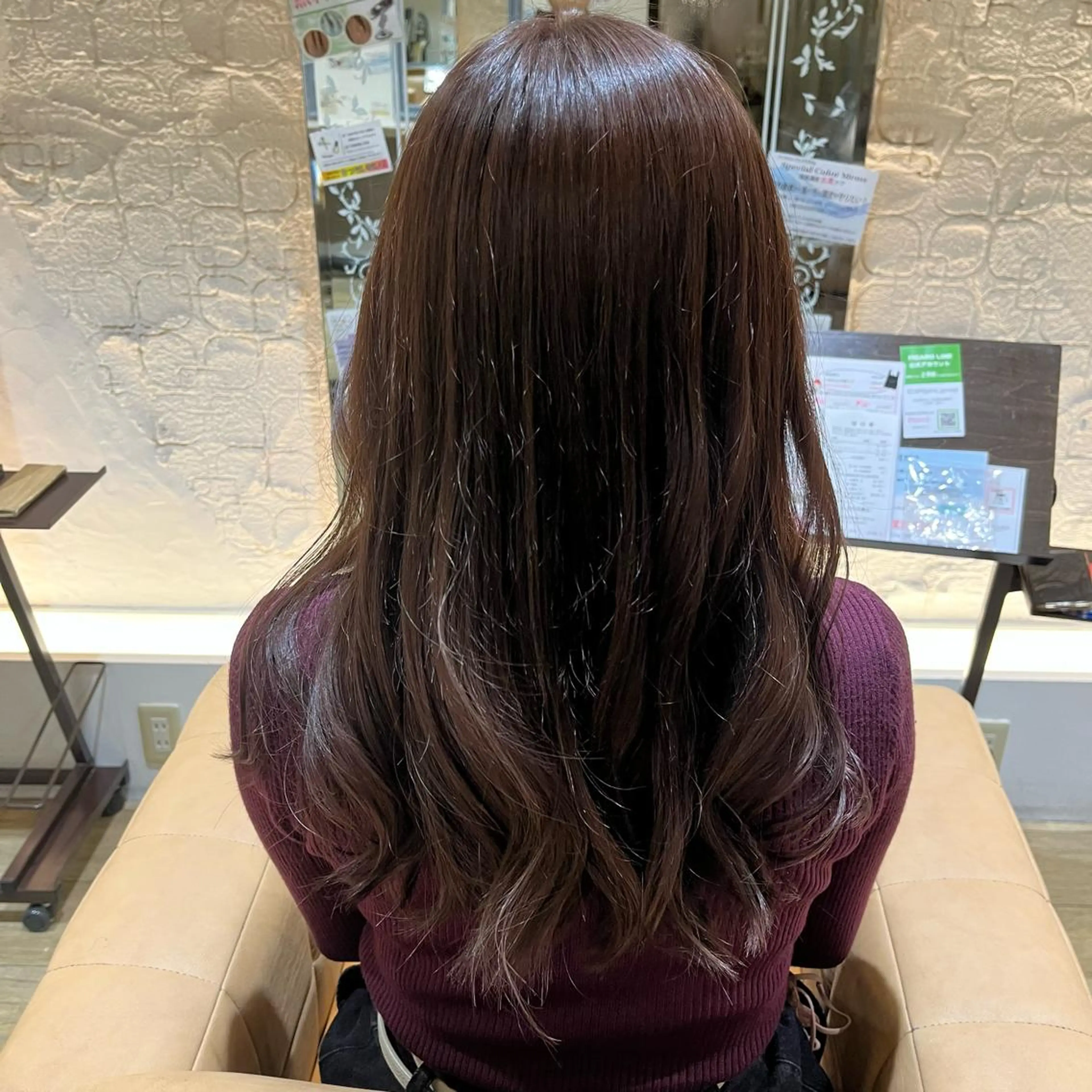 ロング カラー ヘアアレンジ 桑原 りゆのヘアスタイル