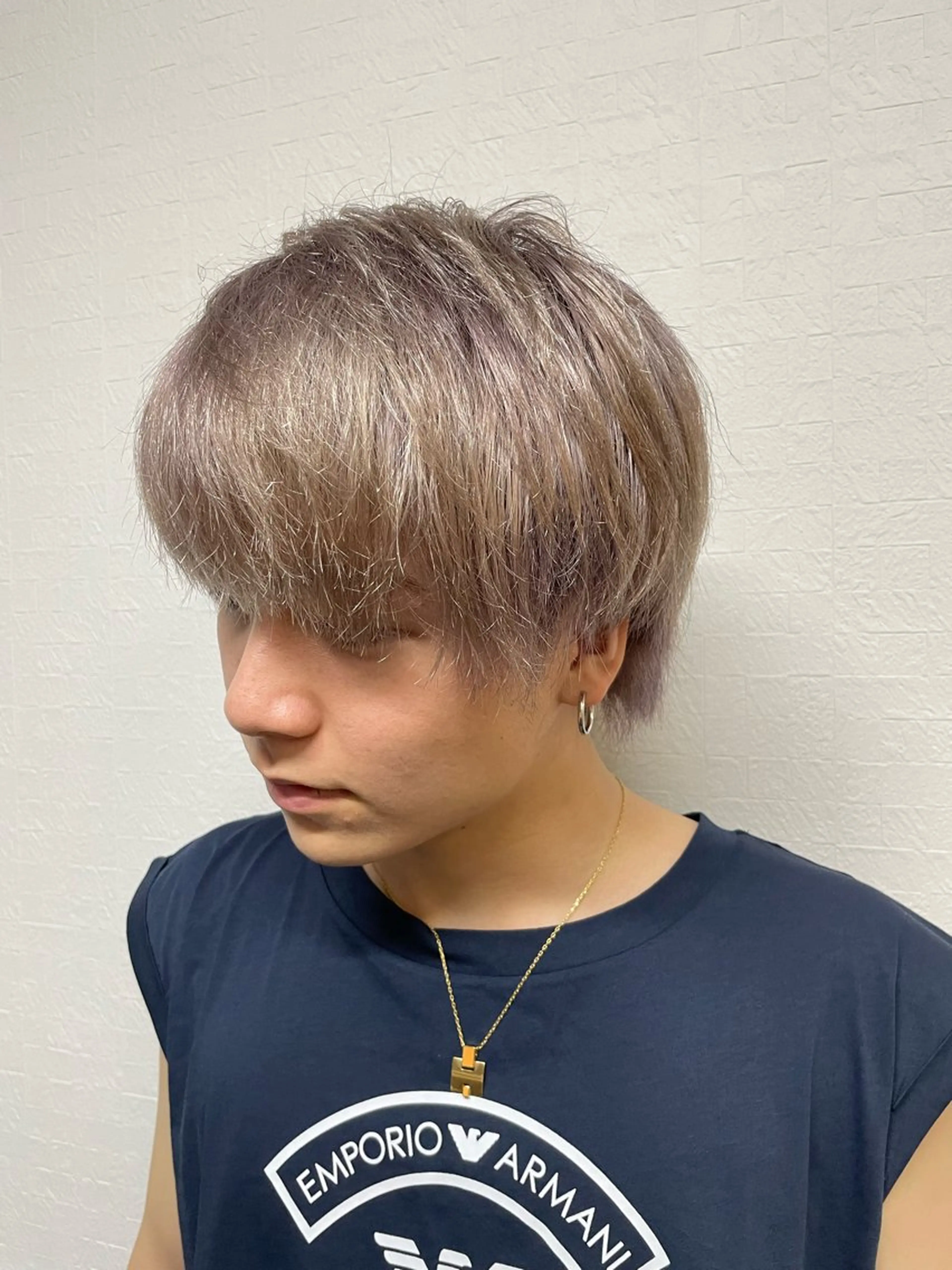 カラー メンズ メンズブリーチ ブリーチ katae sayoriのヘアスタイル