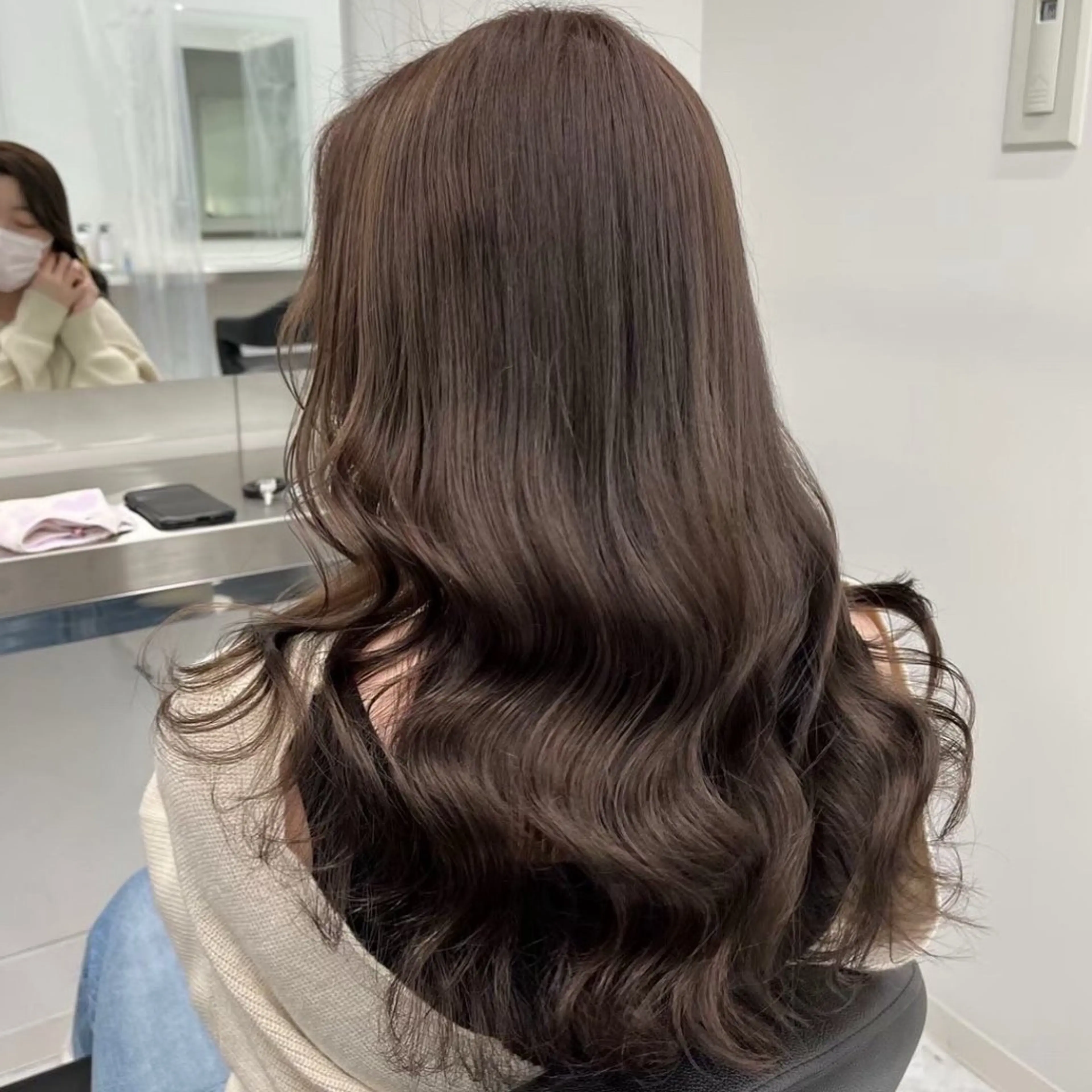 セミロング カラー ヘアアレンジ カット ヘアカラー トリートメント ヘッドスパ ヘアセット 透明感ラベンダー💗 SHOのヘアスタイル