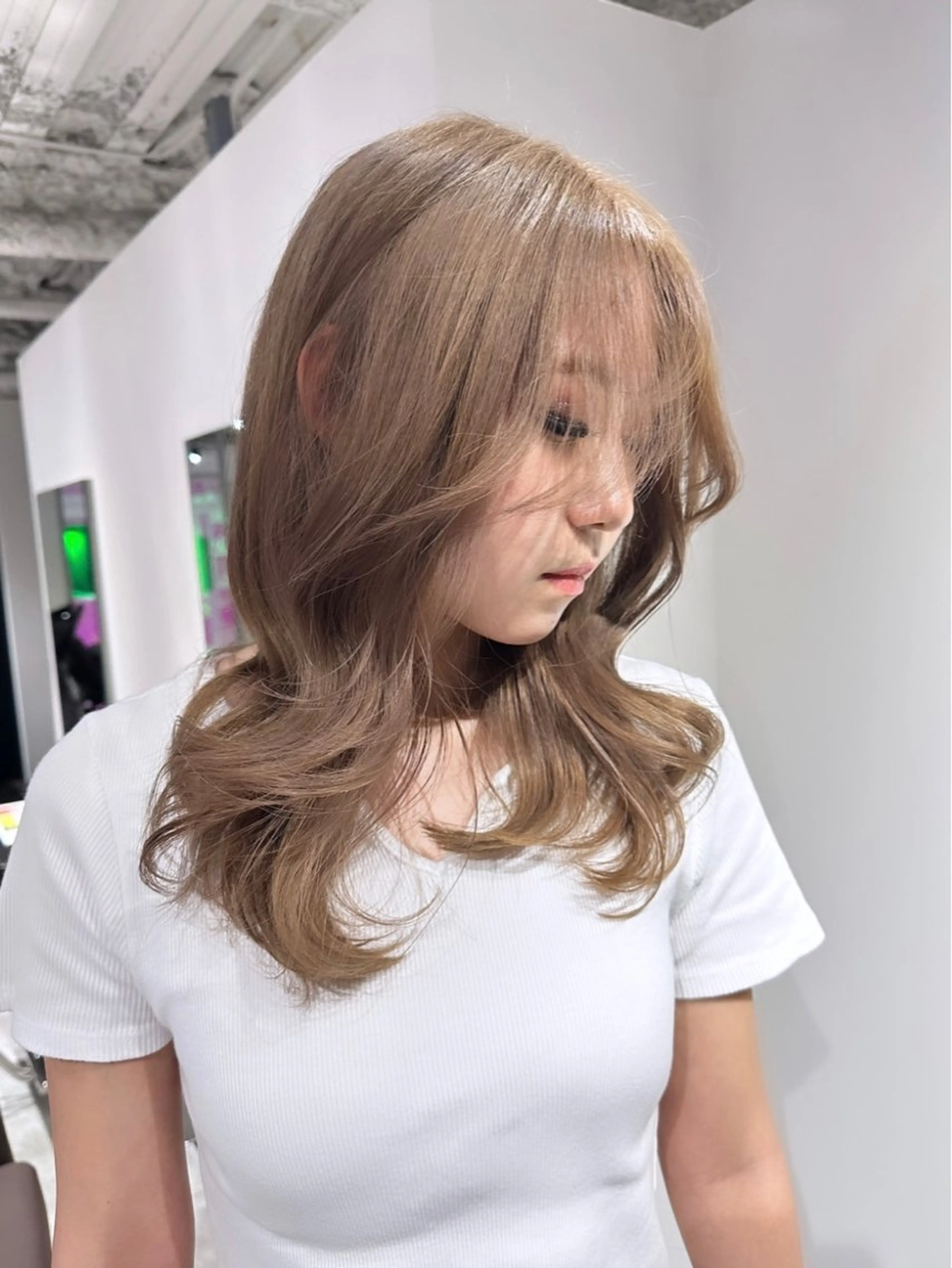 ショート カラー パーマ ヘアアレンジ カット ヘアカラー トリートメント 心斎橋ダブルカラー ボブ/レイヤーのヘアスタイル