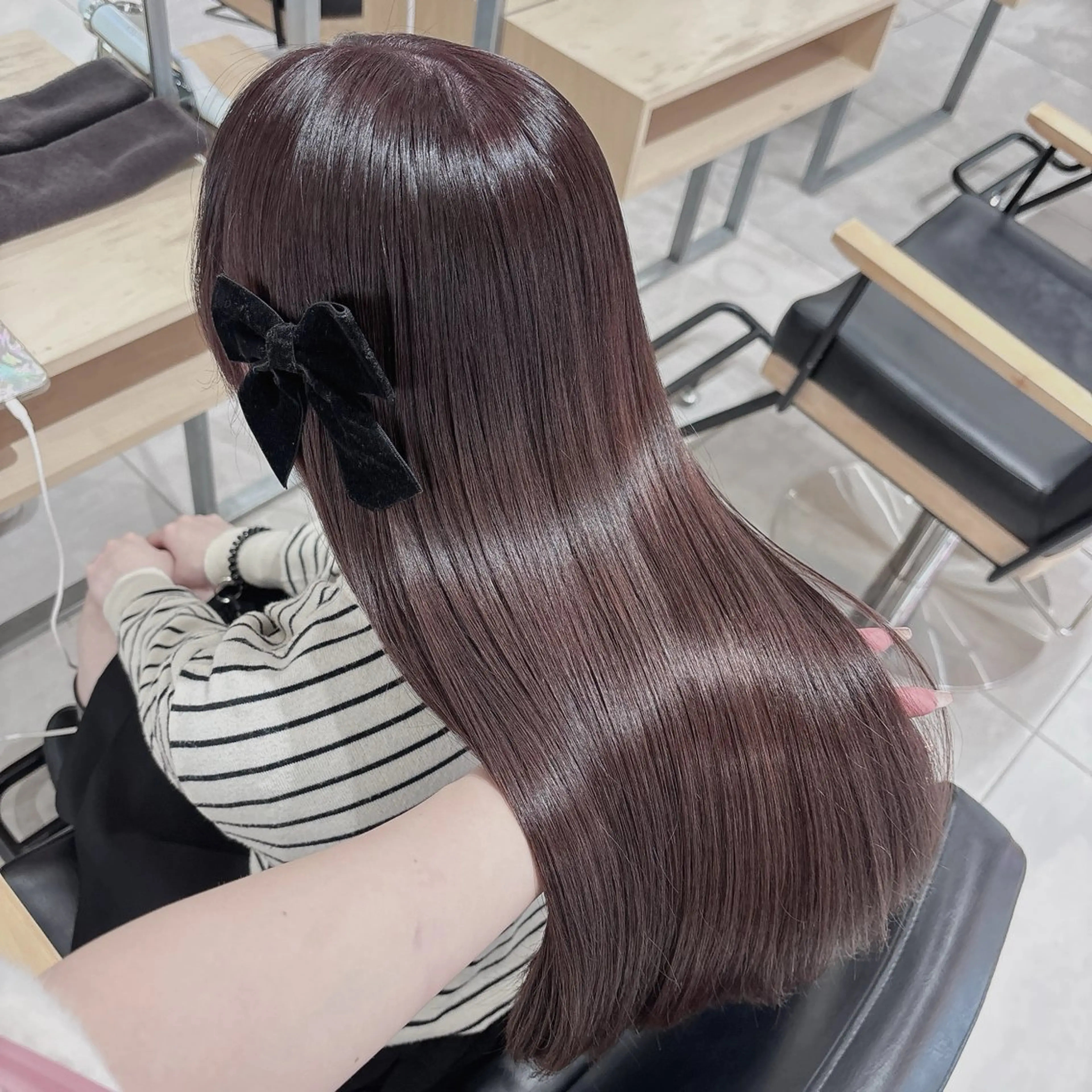 セミロング ヘアカラー トリートメント ヘアセット ゆるふわ透明感カラー 🎀ほの/表参道のヘアスタイル