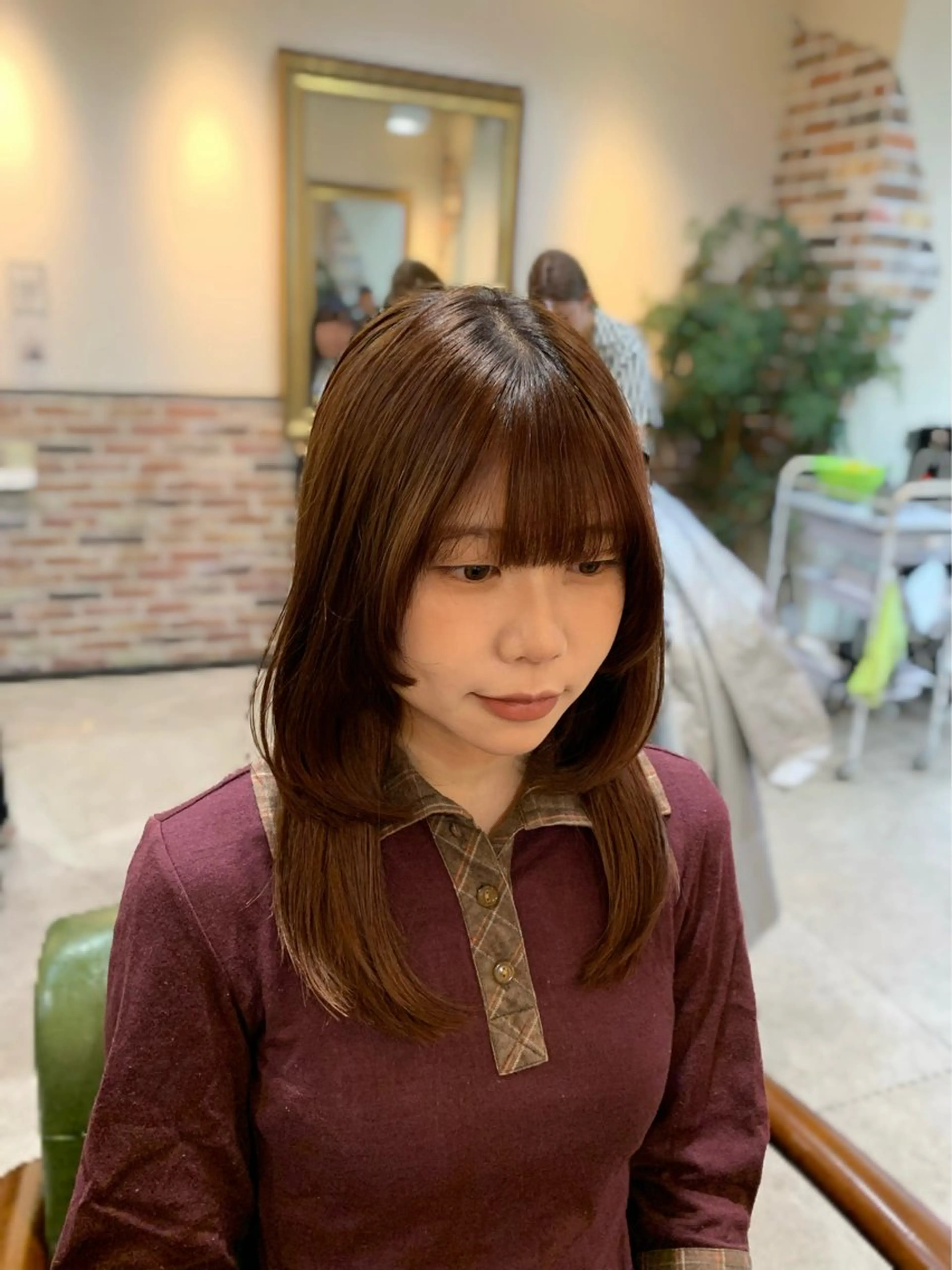 ロング カラー 姫カット カット ヘアカラー 越冨 晃平のヘアスタイル